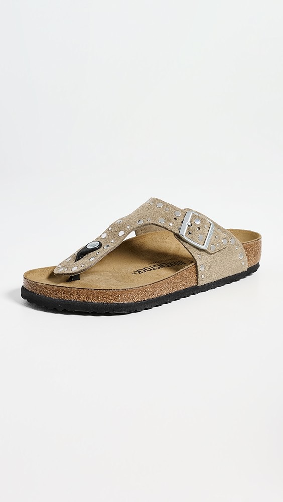 Gizeh Rivet Sandals - Taupe