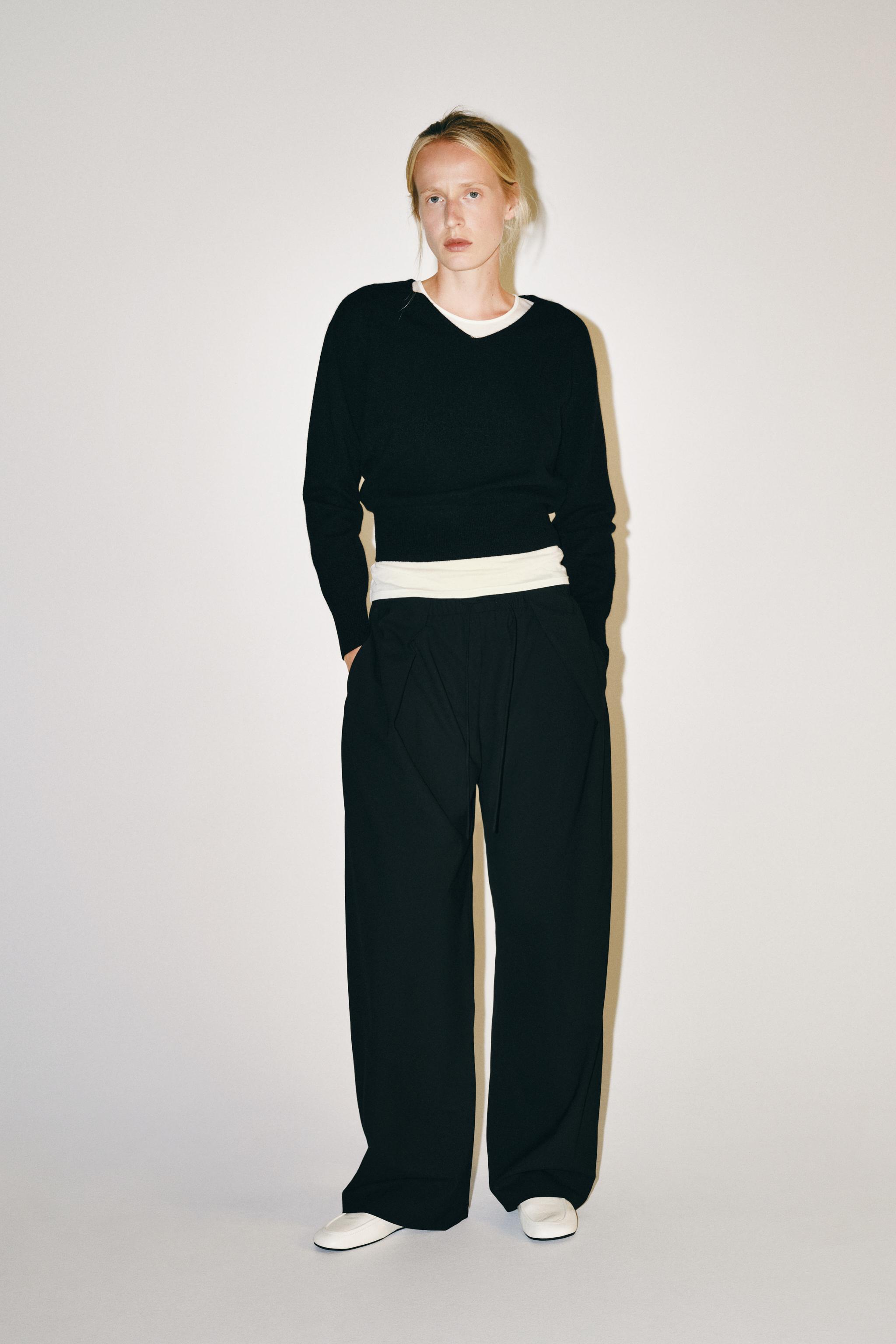 Zw Collection Pleated Trousers - Black - Xs