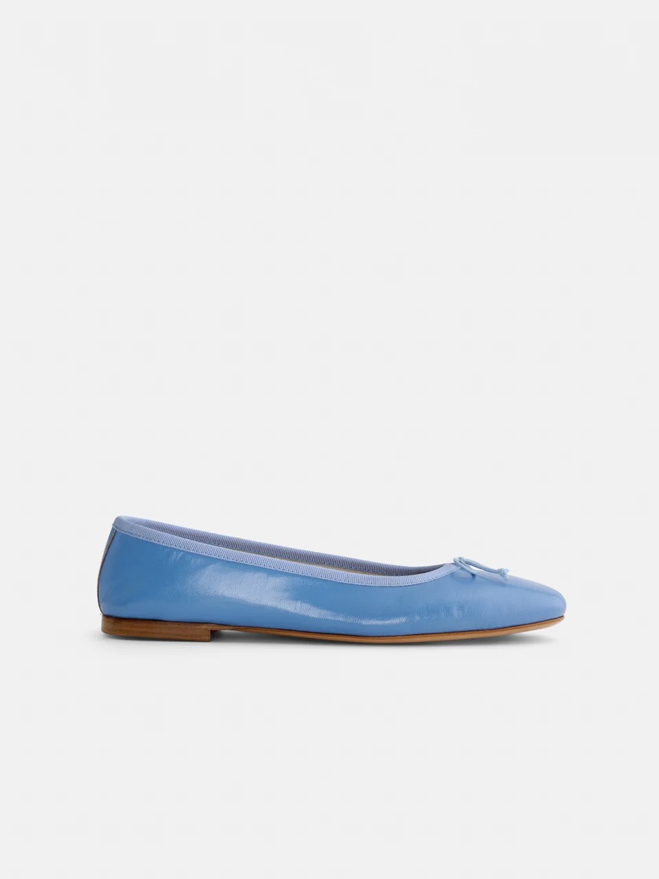 Alex Mill, Prince Street Ballet Flat in Leather in Charlie Blue