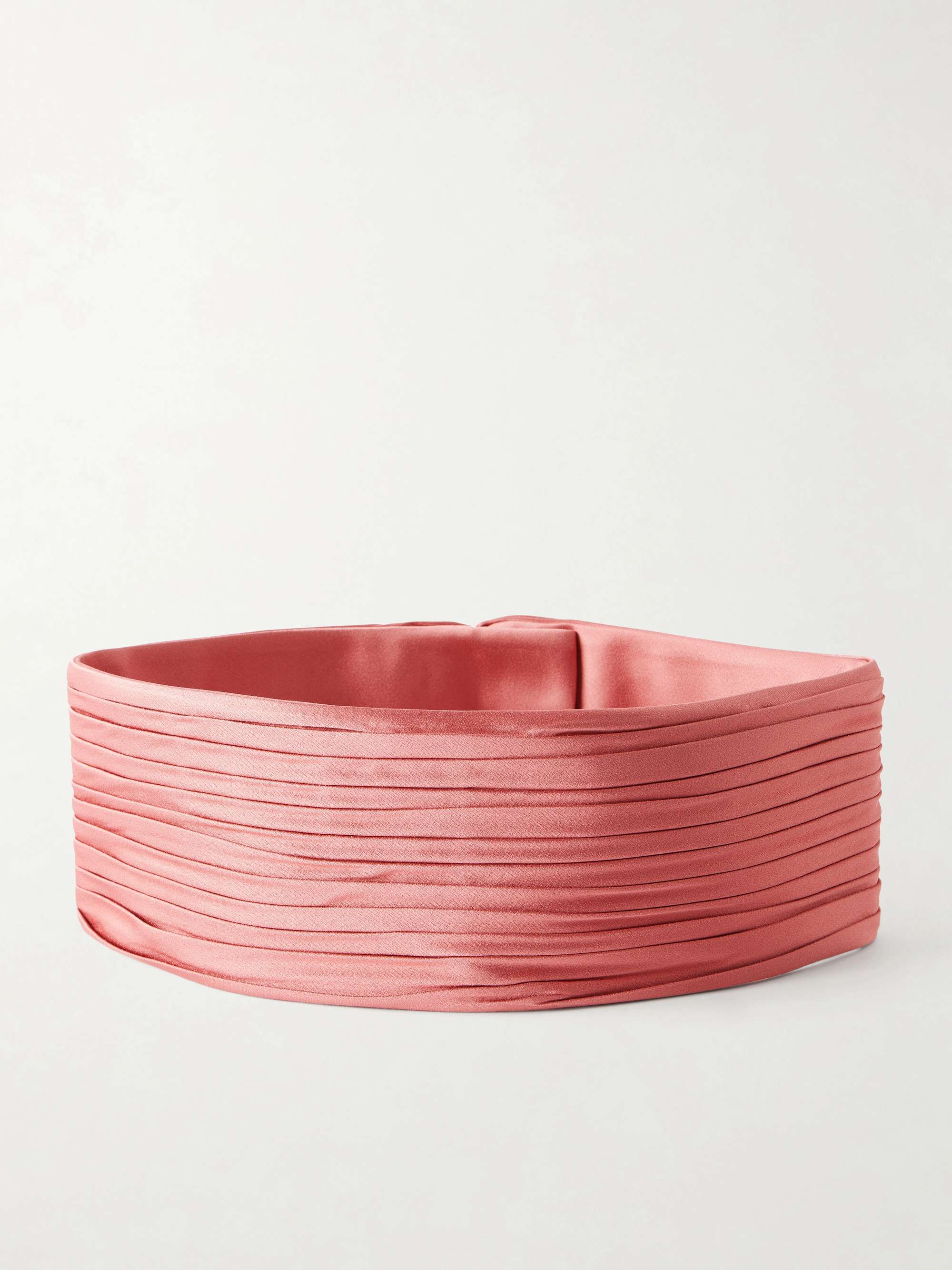 Plissé Satin Belt