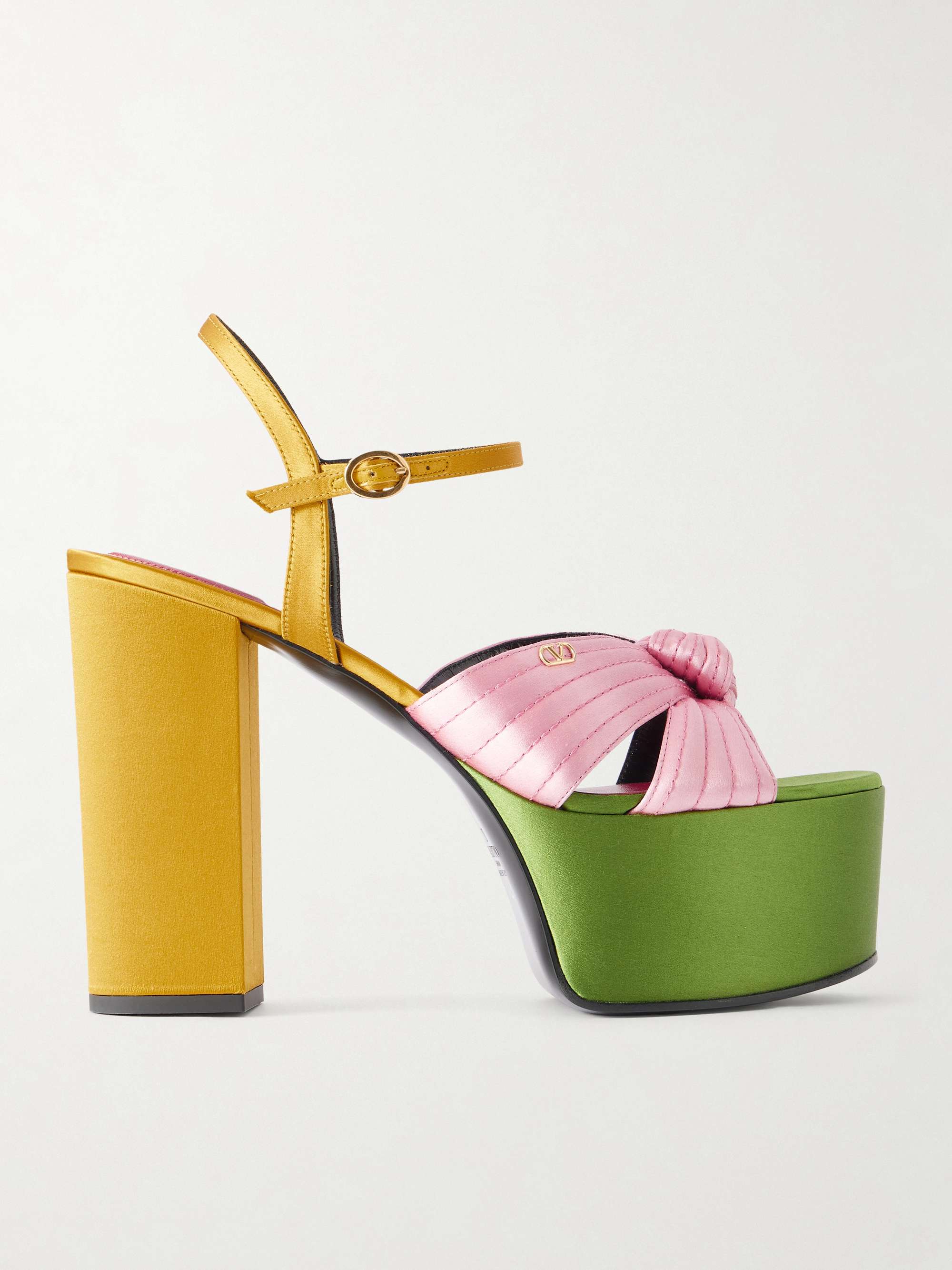 Crasher 125 Vlogo-Embellished Knotted Satin Sandals