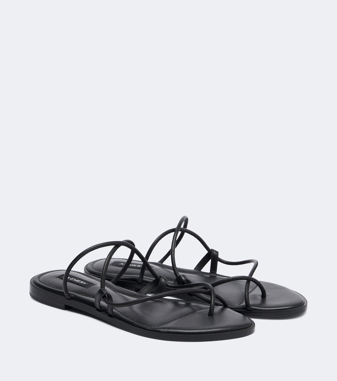Silas Leather Sandals in Black - a Emery