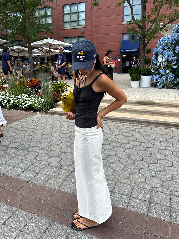 Influencer attending the US Open.