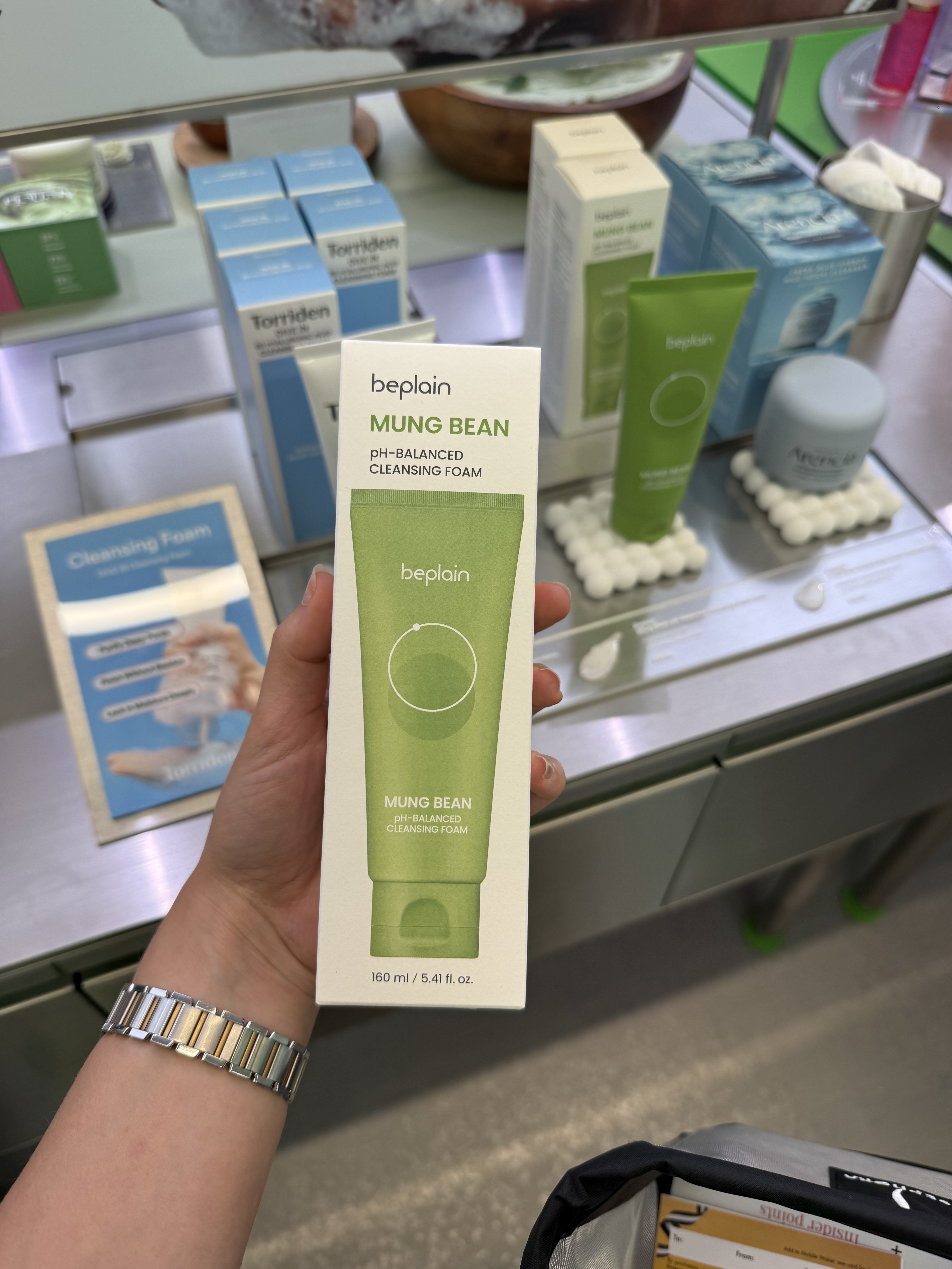 Photo of Olive Young-curated skincare products at Sephora
