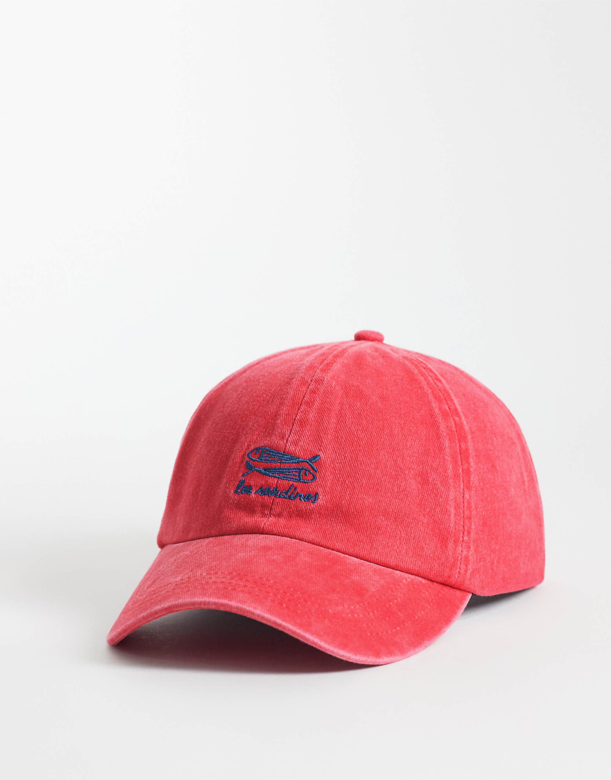 Asos Design Fish Motif Cap in Red