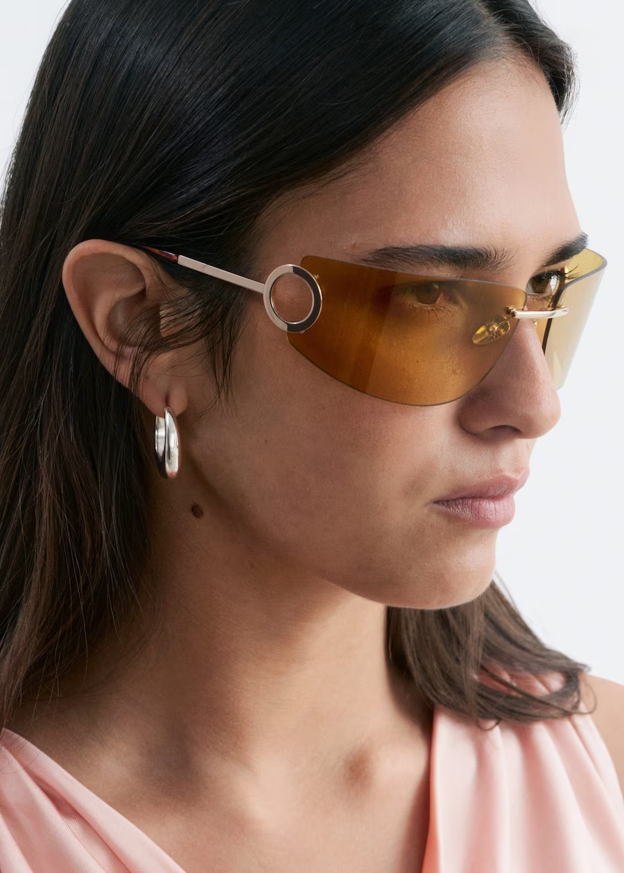 Wrap Sunglasses - Gold