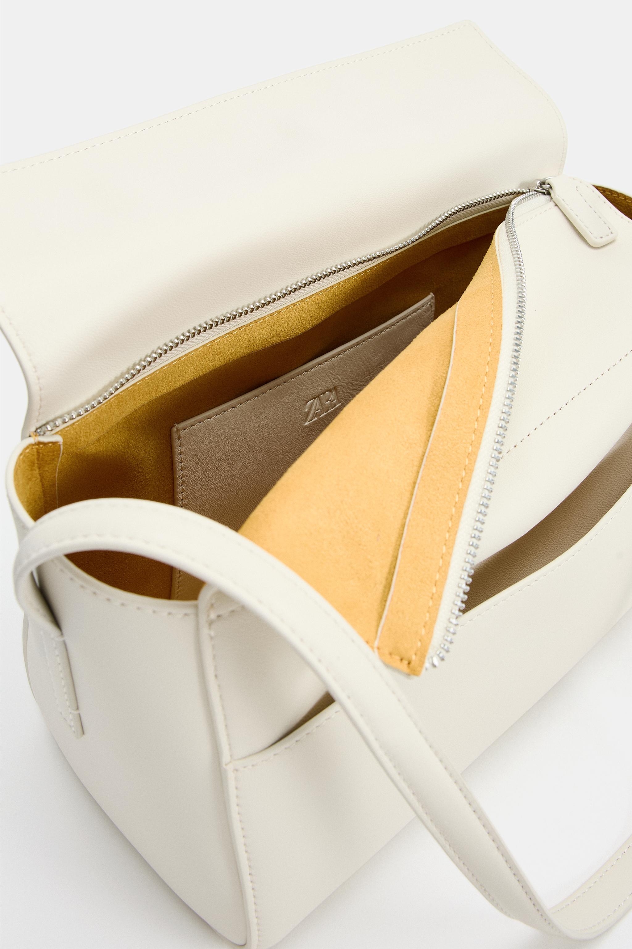 Leather Shoulder Bag - White - One Size Only