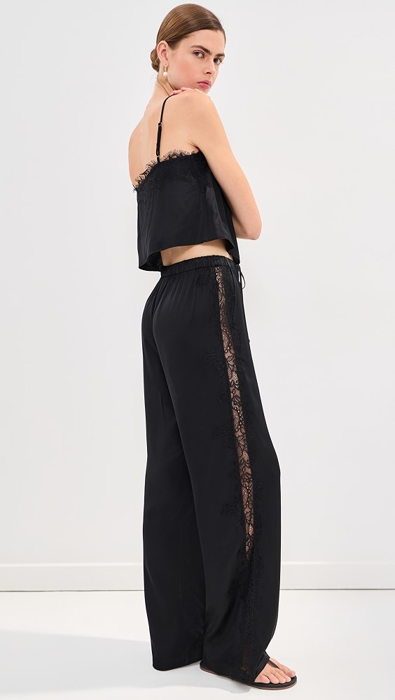 Lauren Satin Pants - Black