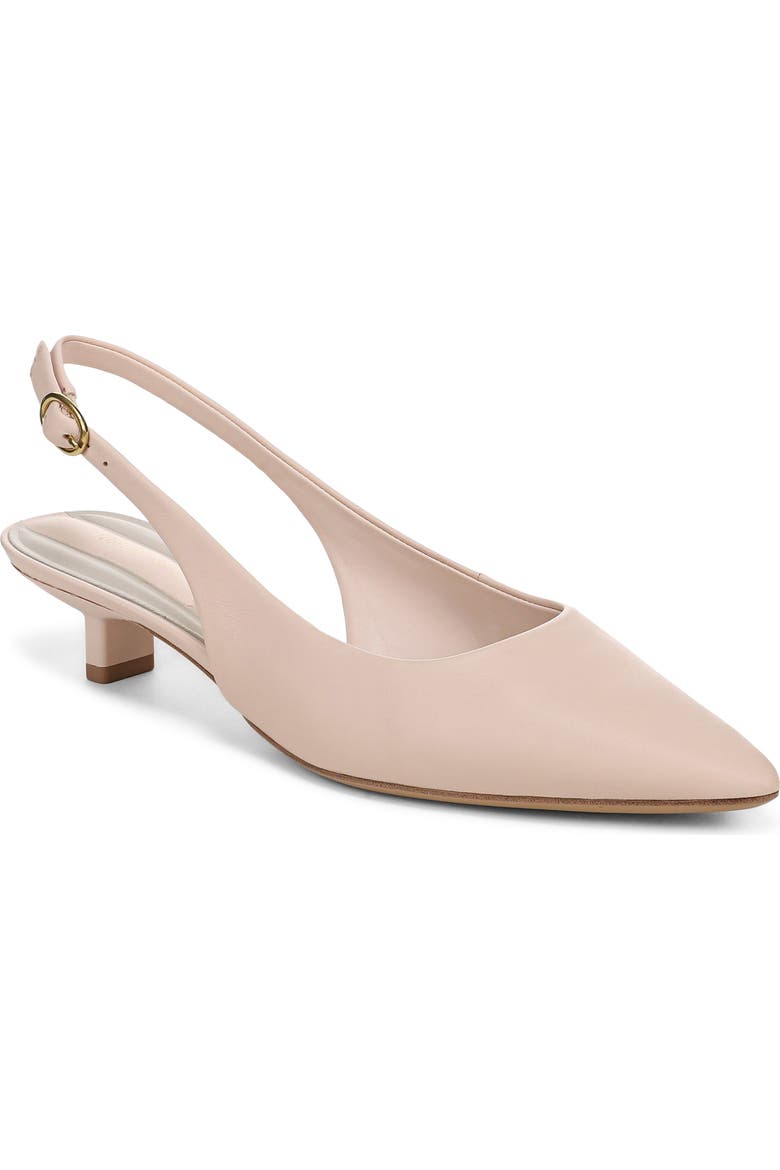 Pura Slingback Pointed Toe Kitten Heel Pump