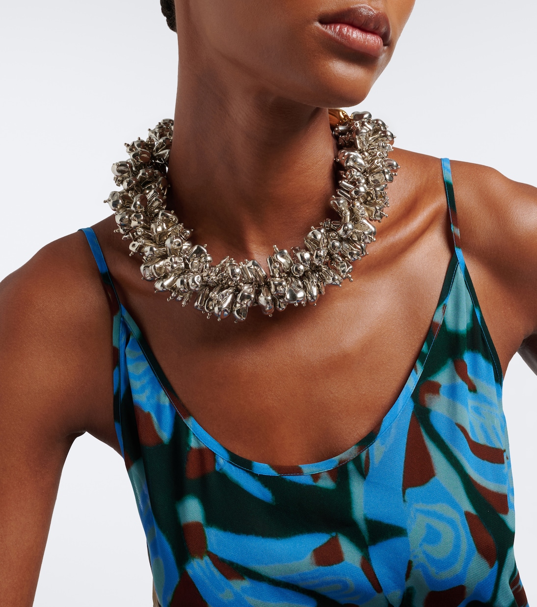 Beaded Necklace in Silver - Dries Van Noten