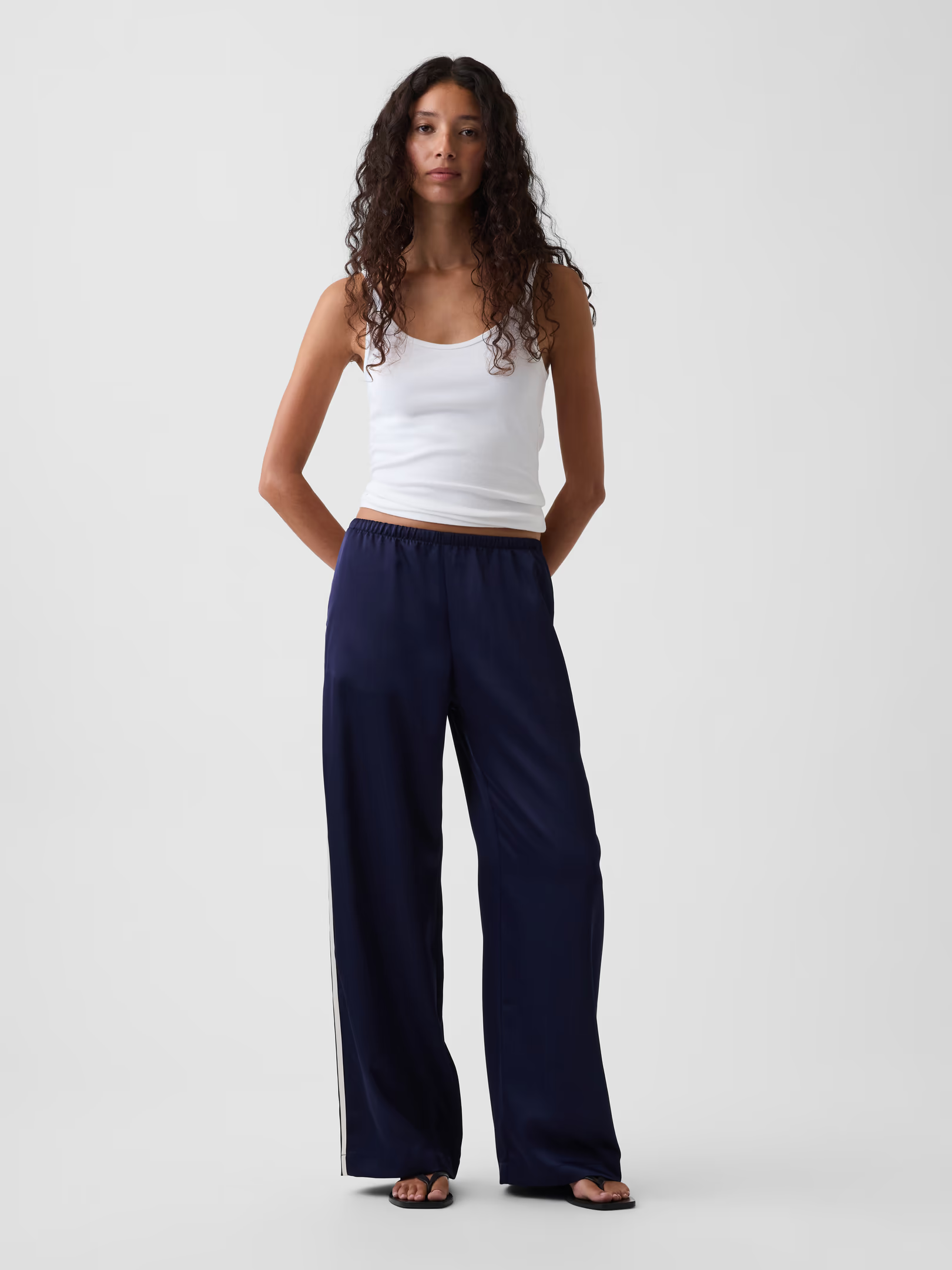 Gap, Satin Easy Wide-Leg Pants