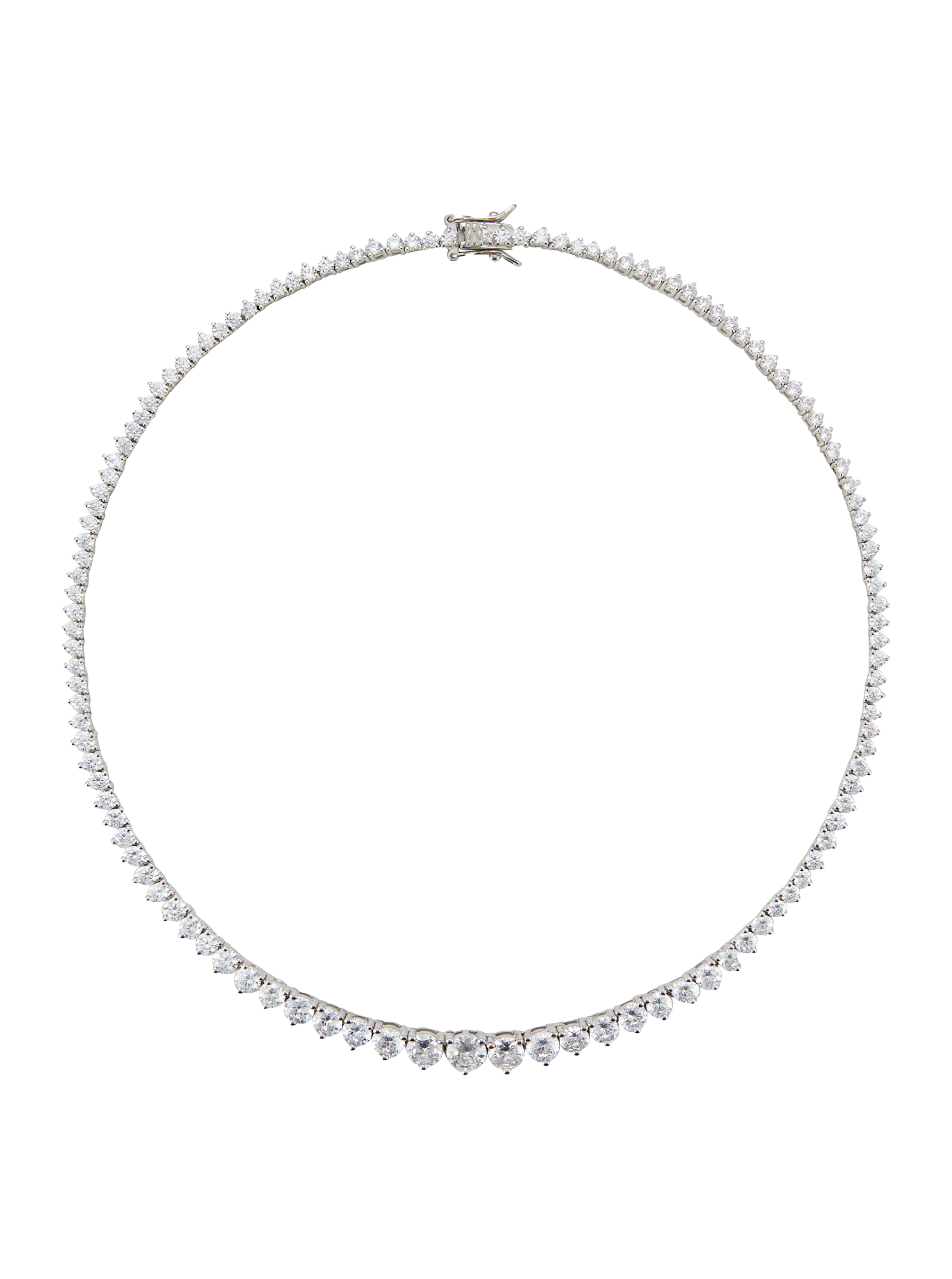 Campbell Rivi&Egrave;re Necklace in Lab White Sapphire, Sterling Silver