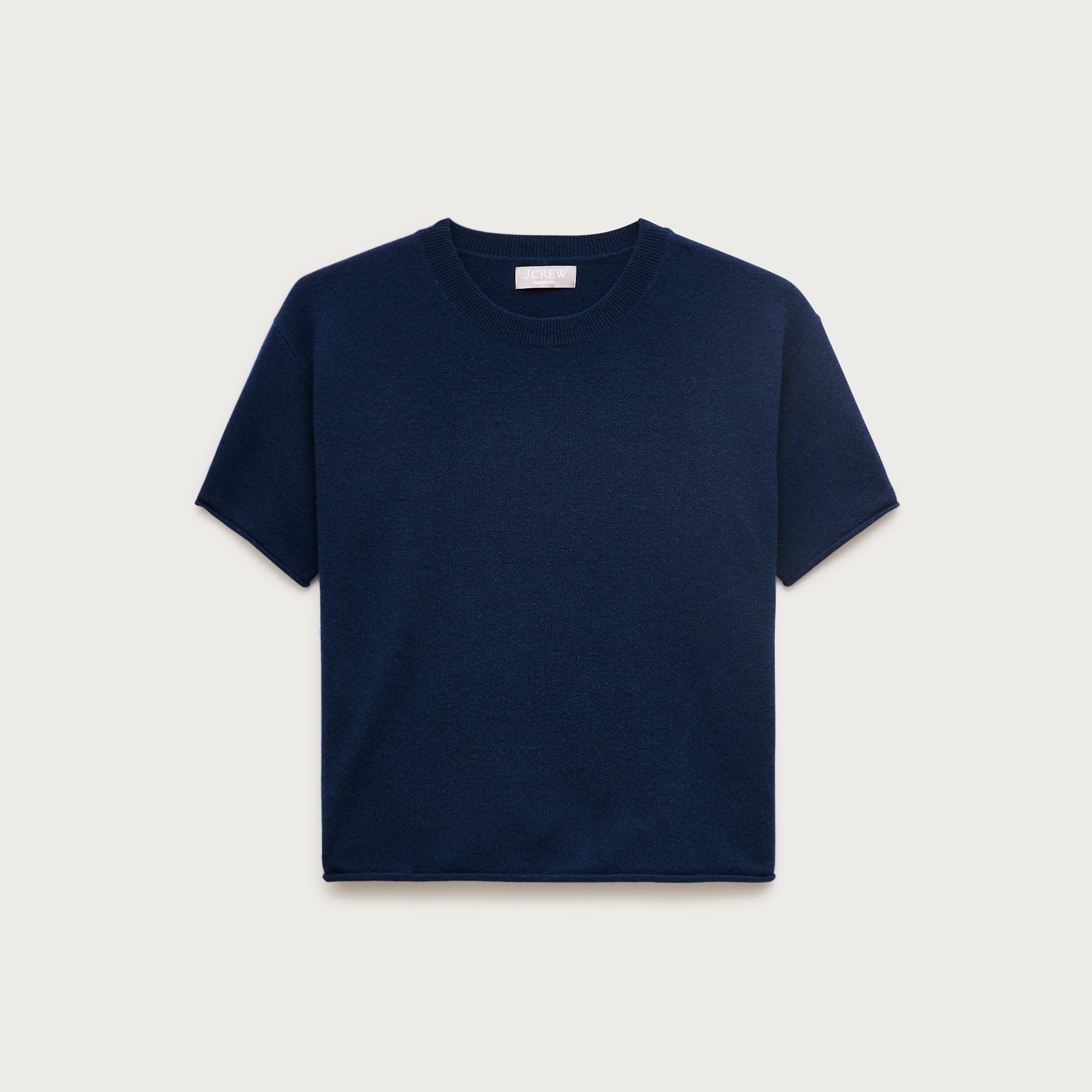 Rolled Cashmere Relaxed Sweater-Tee
