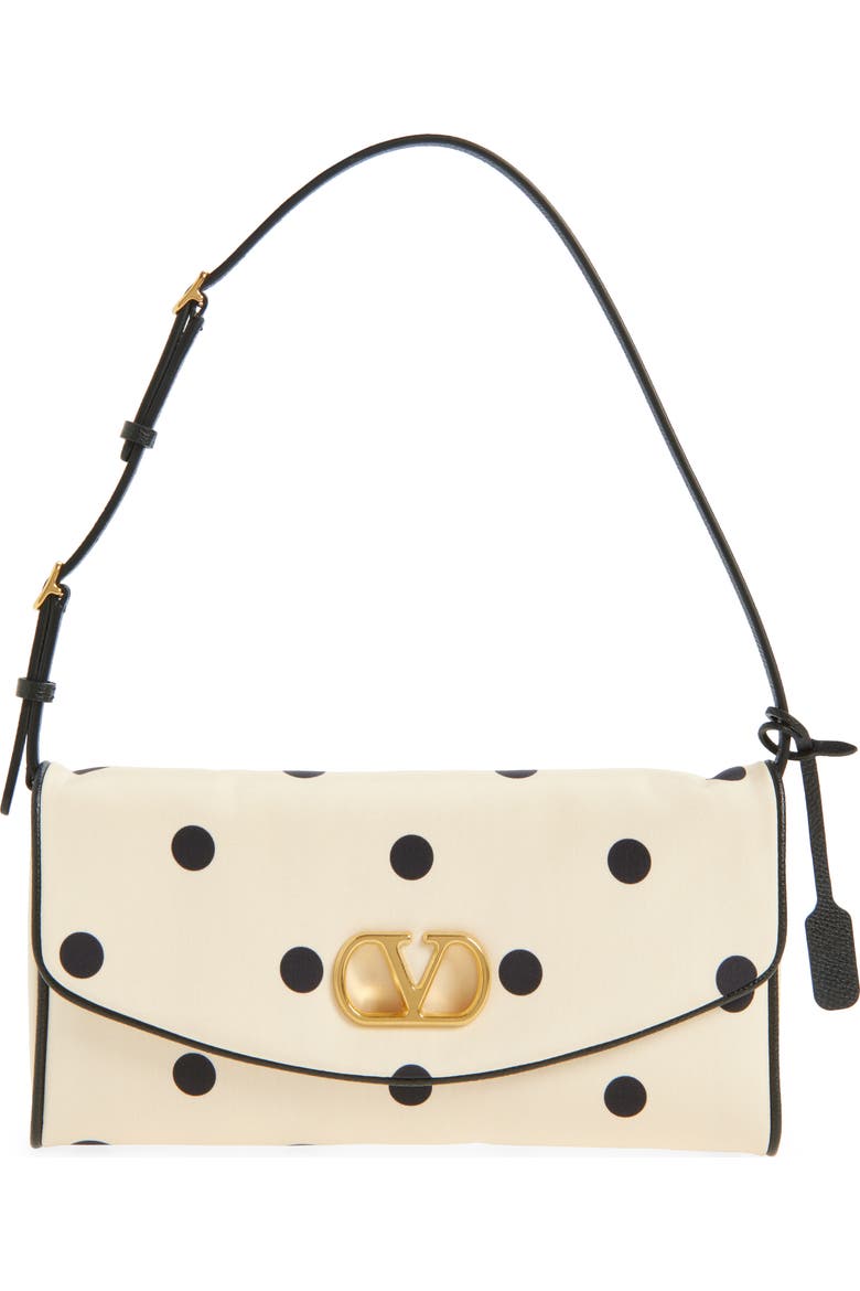 Devain Polka Dot Silk Clutch