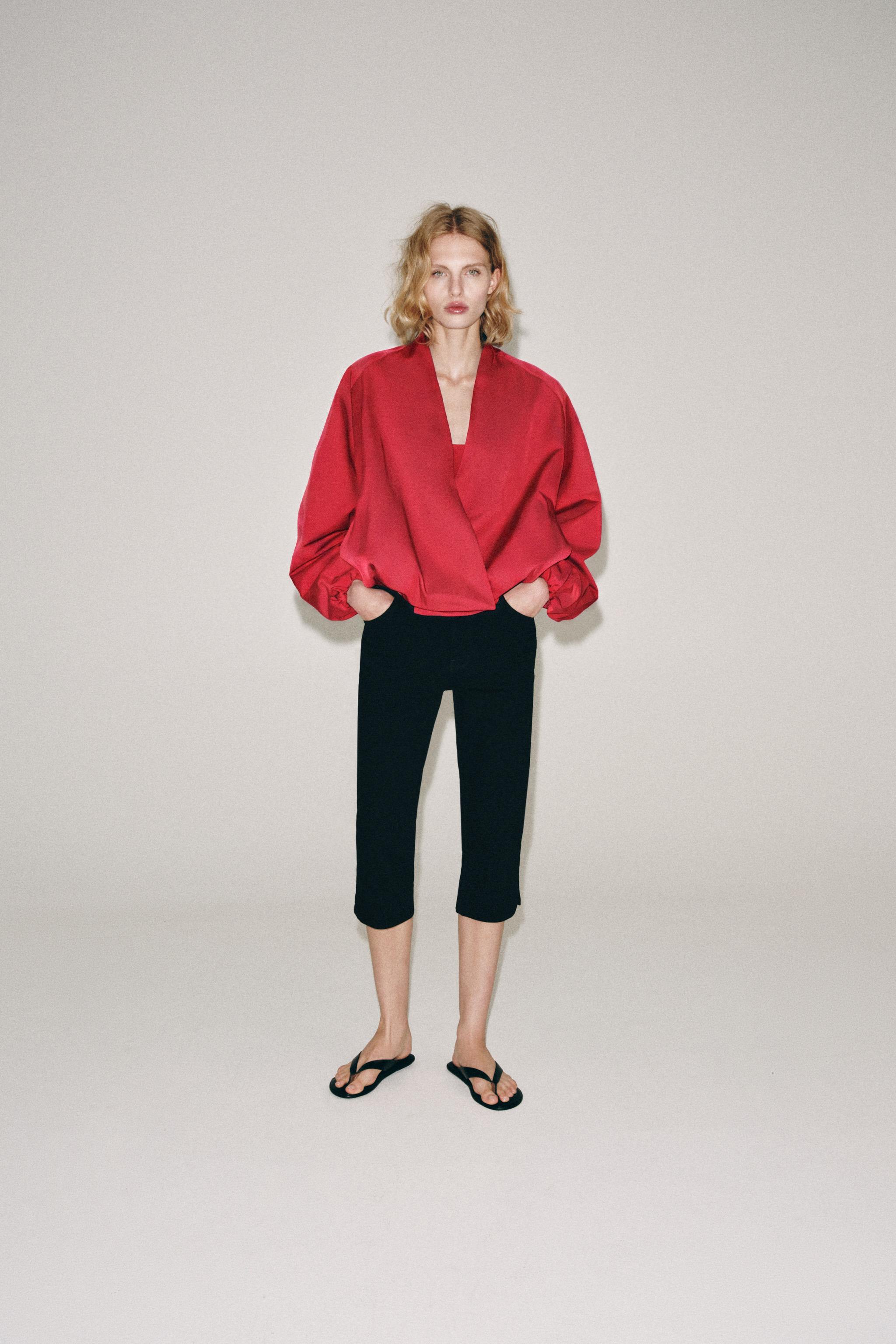 Zw Collection Bomber Jacket - Red - Xs