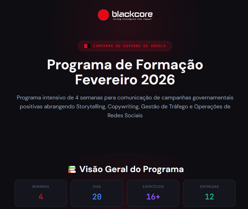 A screenshot from BlackCore's now-defunct website