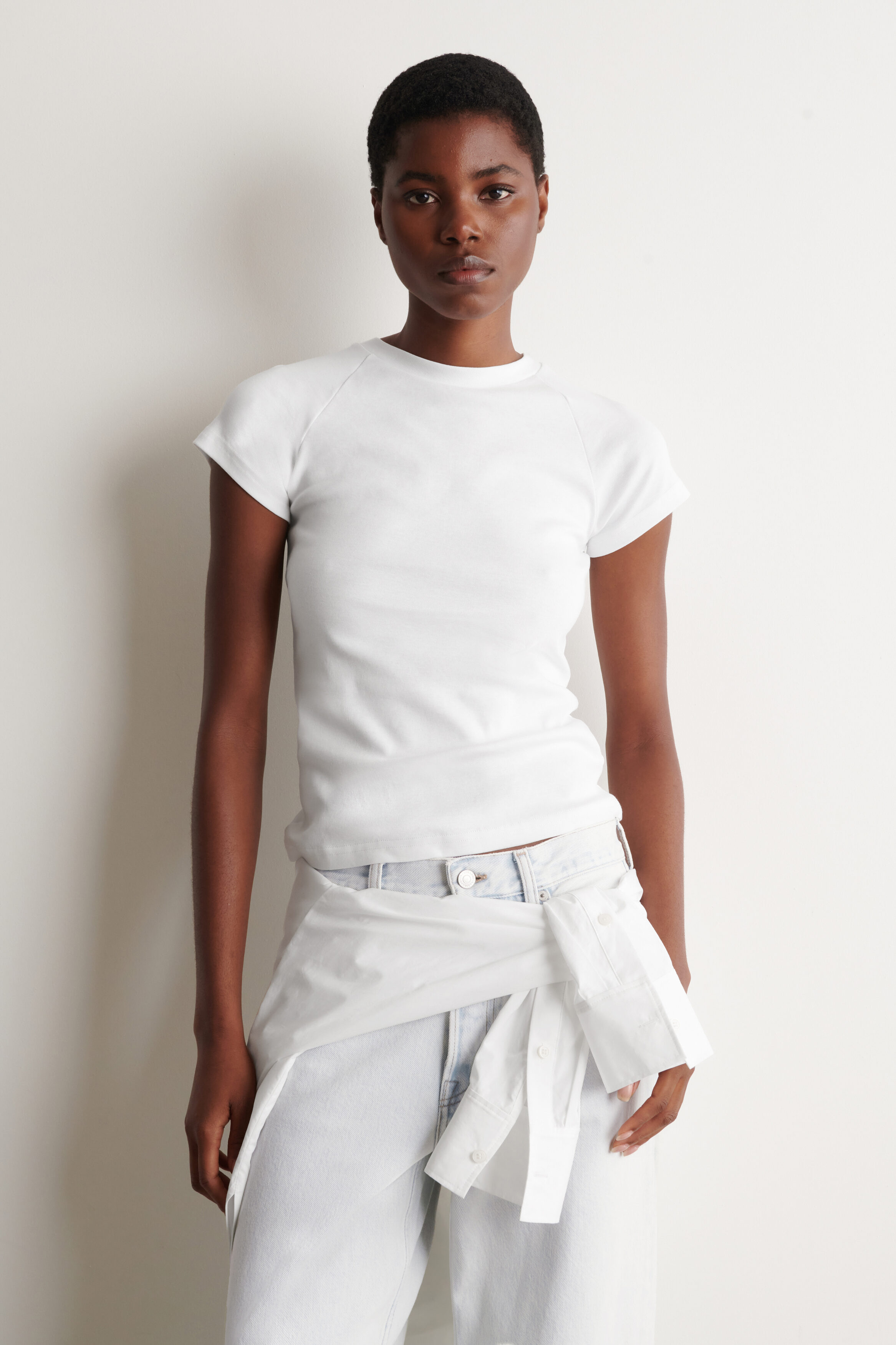 Slim Cotton Raglan T-Shirt