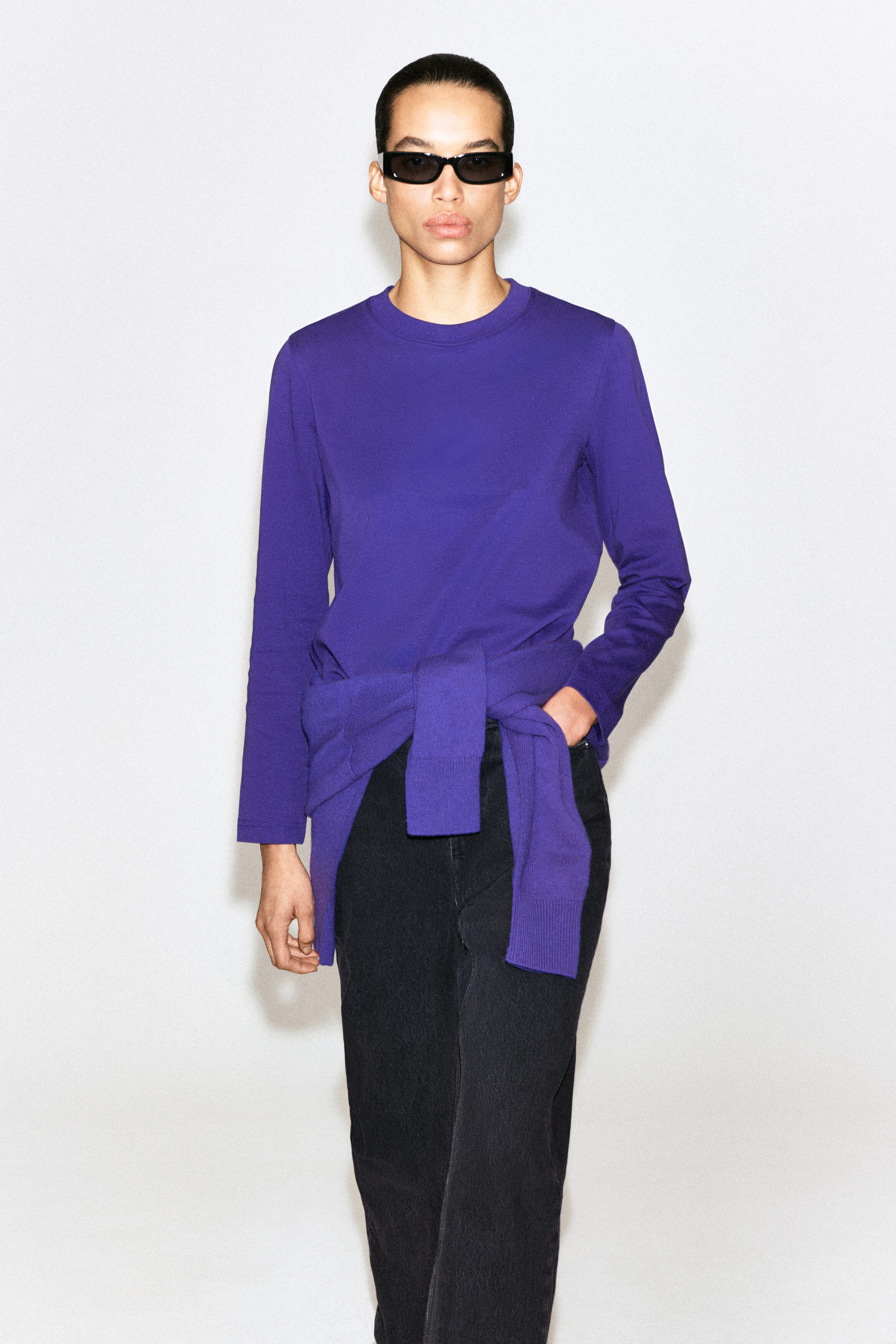 Clean Cut Long-Sleeved T-Shirt