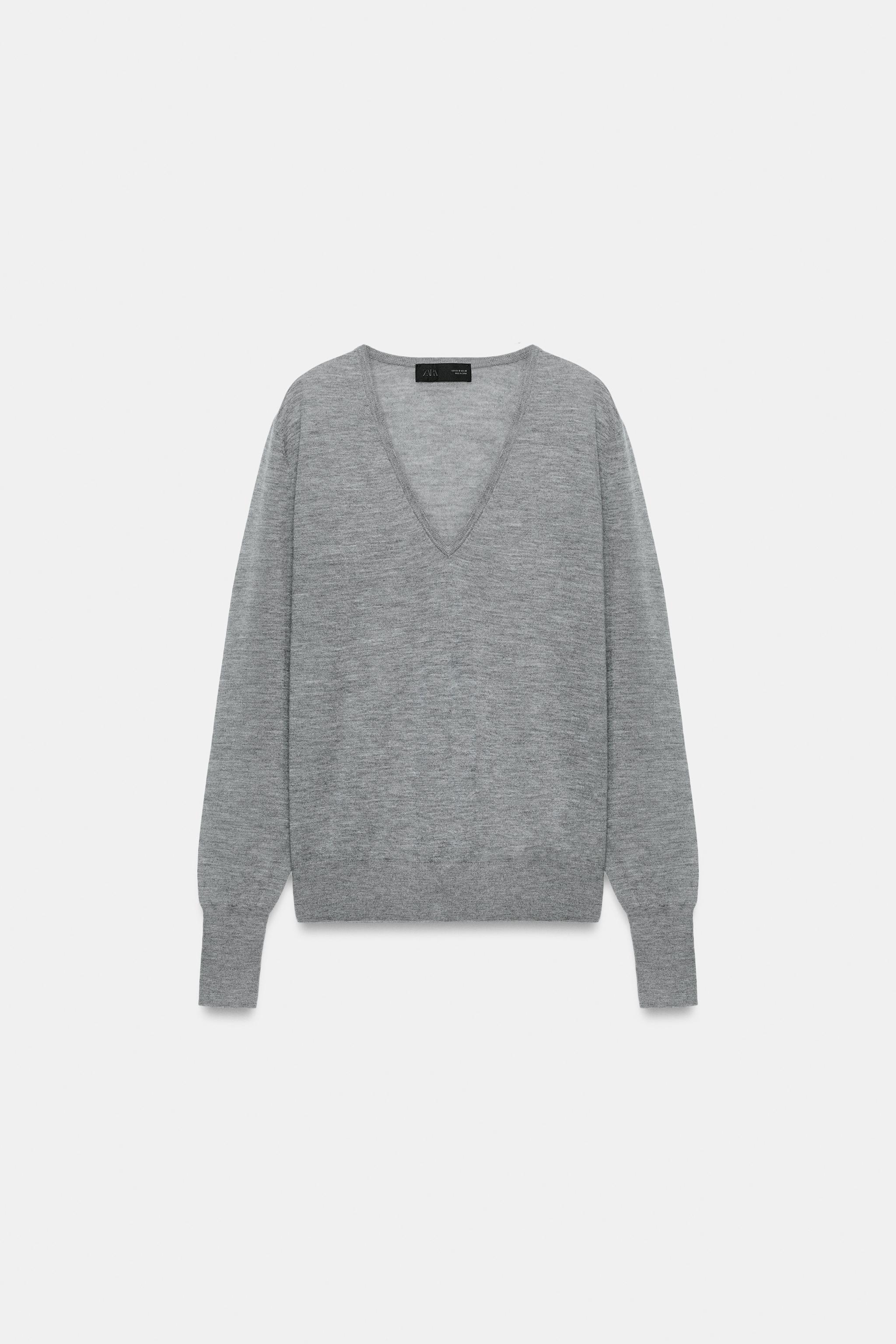 100% Extra-Fine Cashmere Jumper - Mid-Gray - S