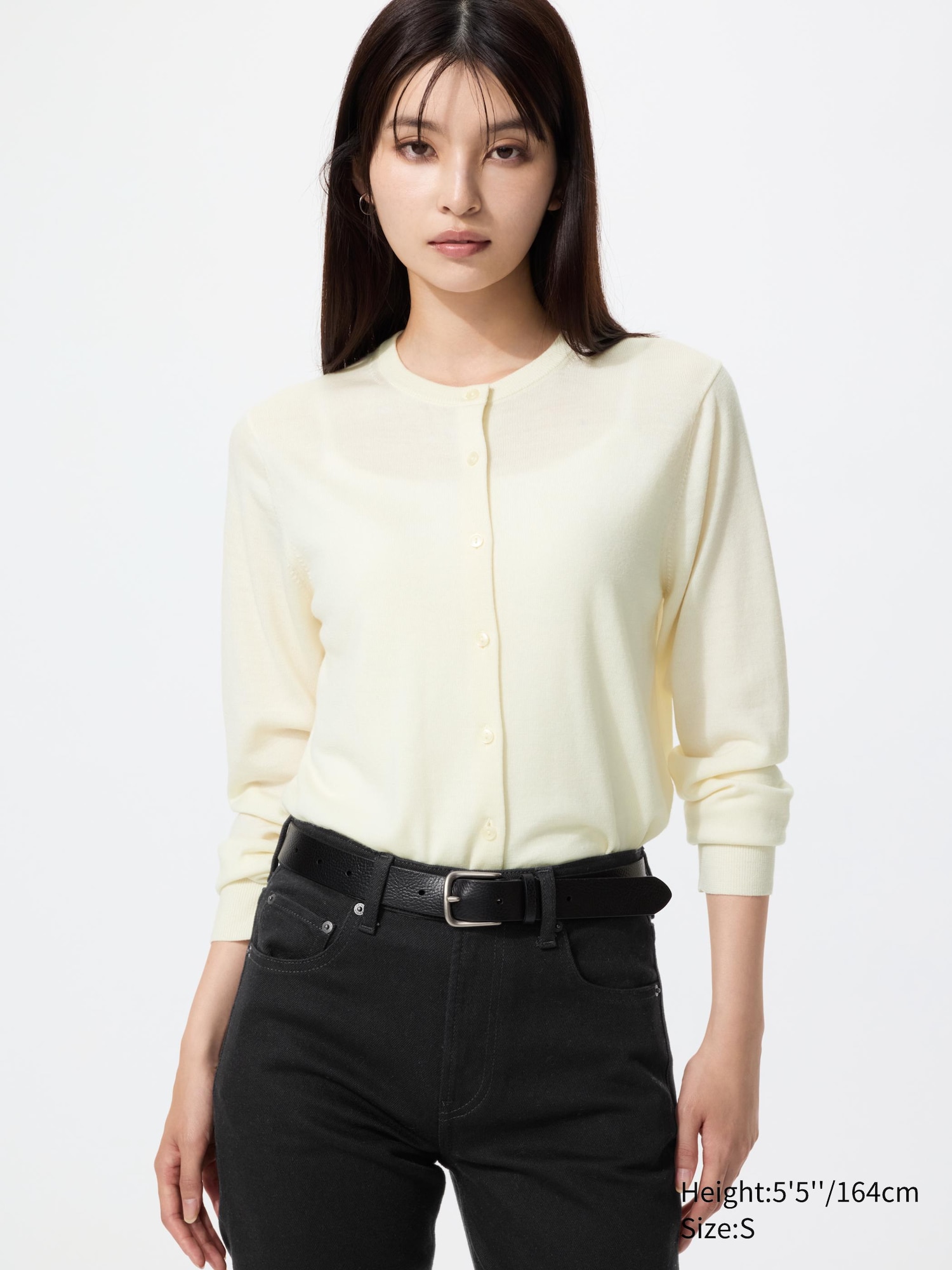 100% Merino Crew Neck Cardigan