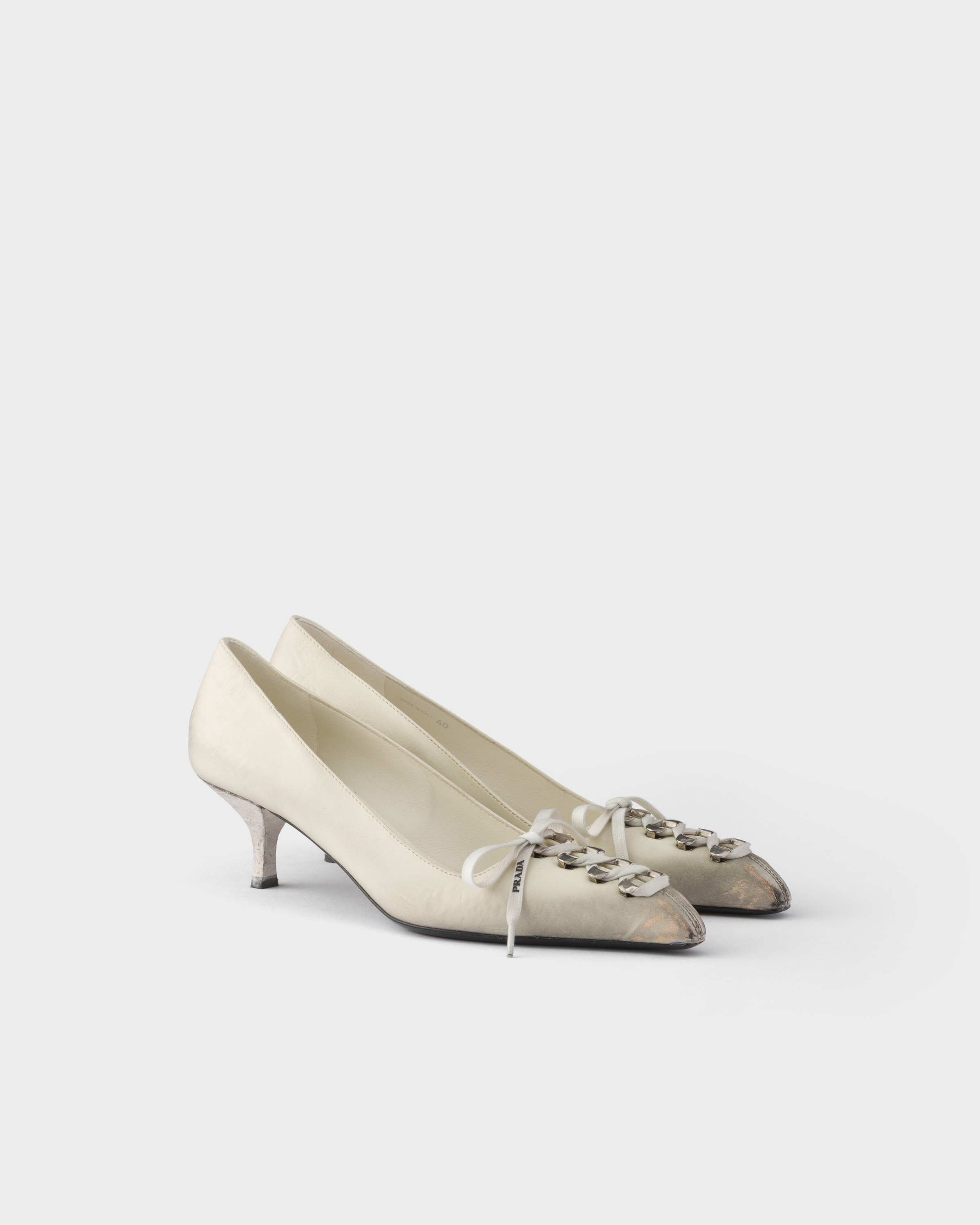 Antiqued Leather Pumps
