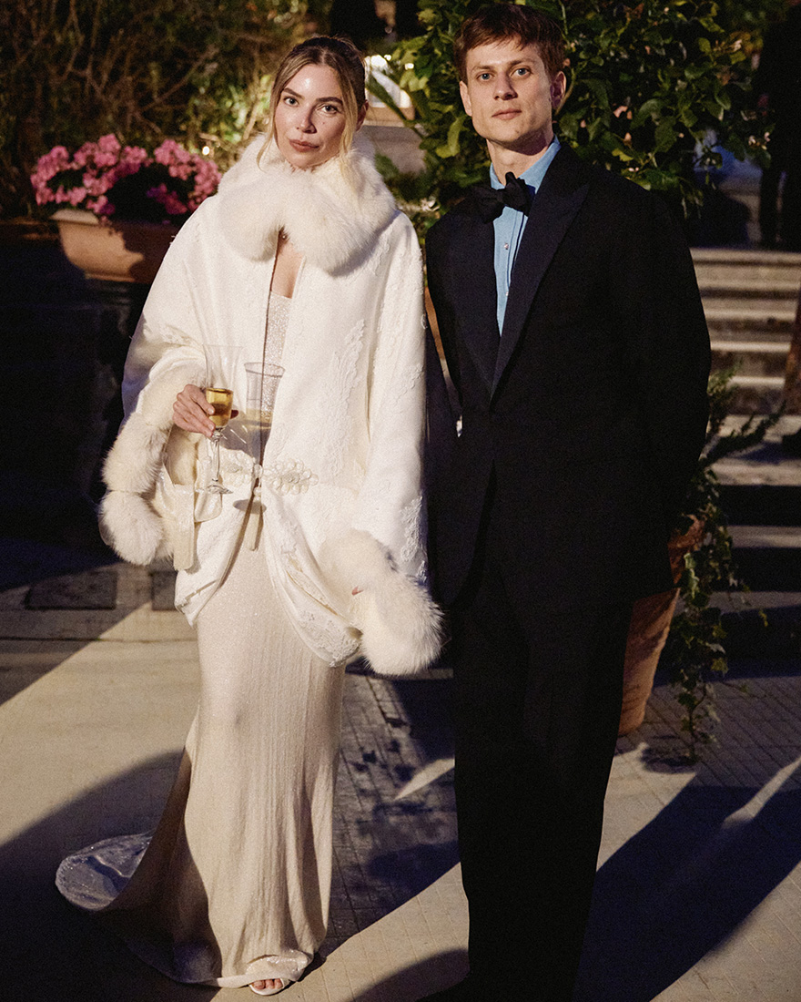 an image of georgie and charles at their wedding.