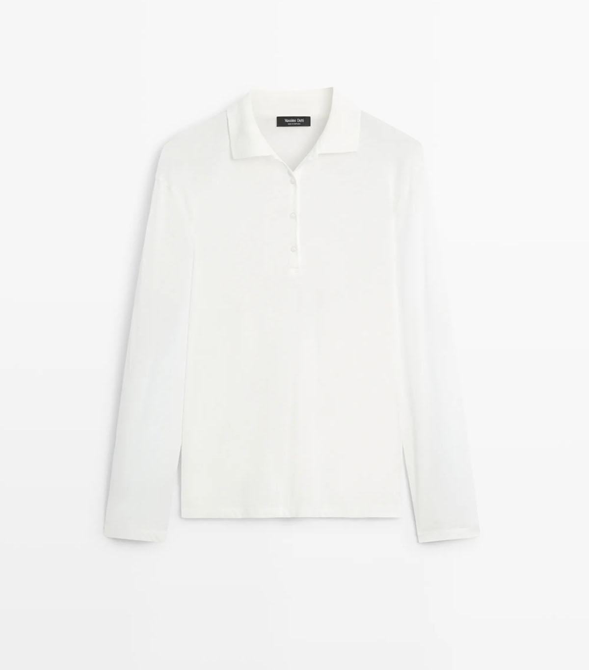 Massimo Dutti, 100% Cotton Long Sleeve Polo Shirt