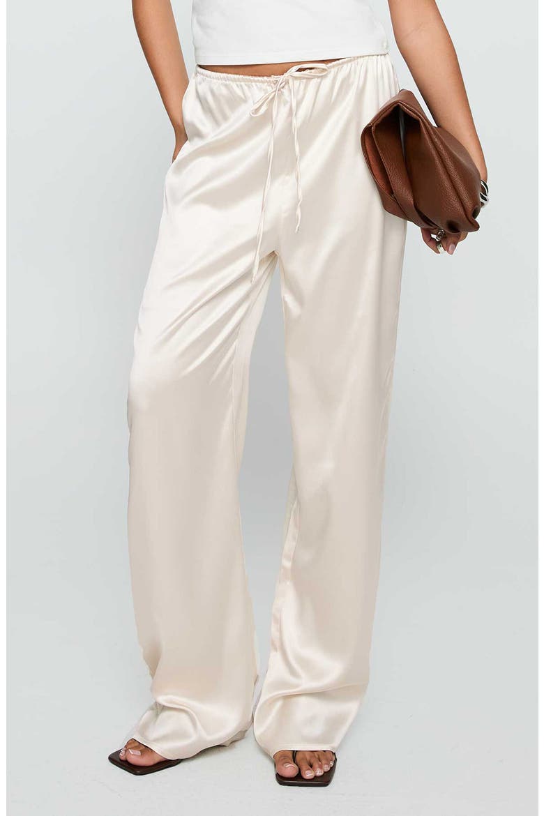 Soul Star Satin Drawstring Wide Leg Pants