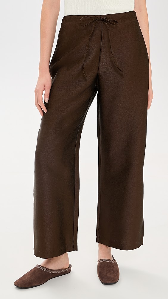 Olina Cropped Pants - Cafe