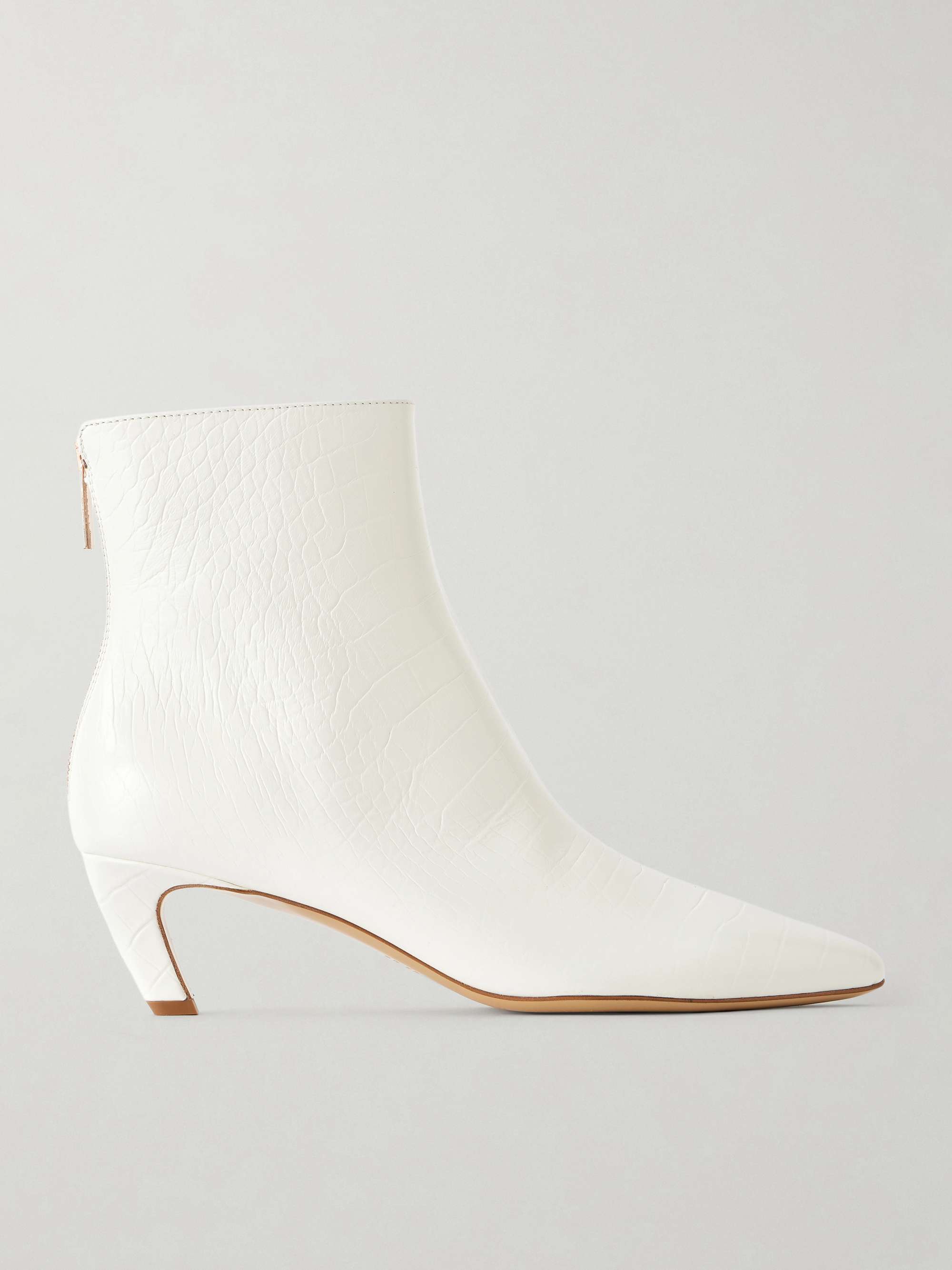 Clayton 50 Croc-Effect Leather Ankle Boots