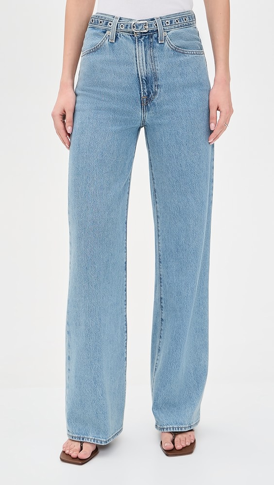 Ribcage Wide Leg Belted Jeans - Multiple Options