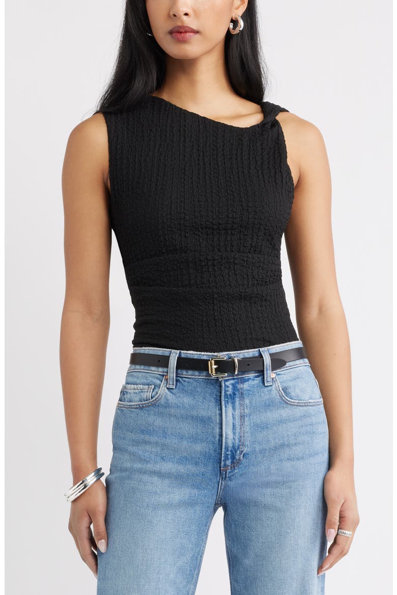 Twisted Shoulder Textured Tank