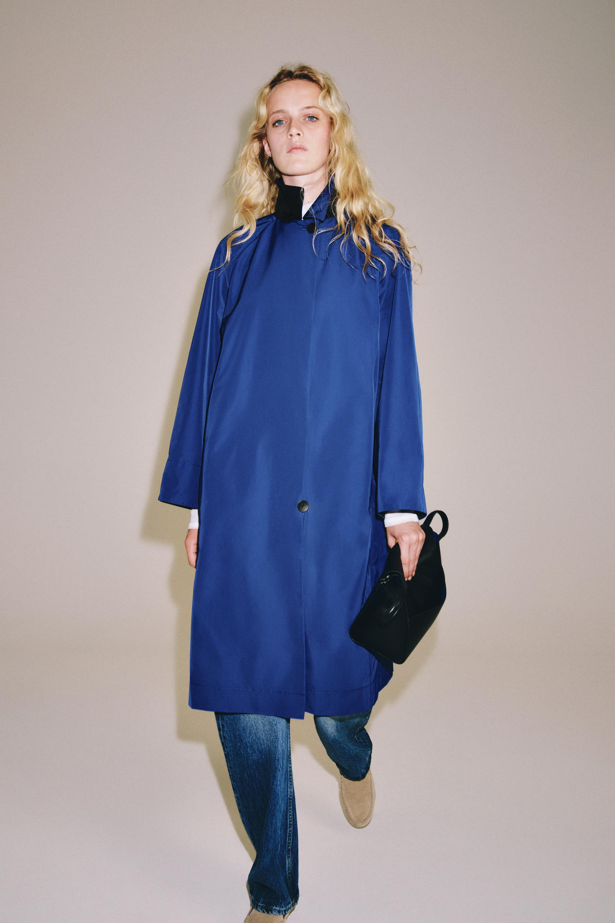 Zw Collection Midi Trench - Bluish - S