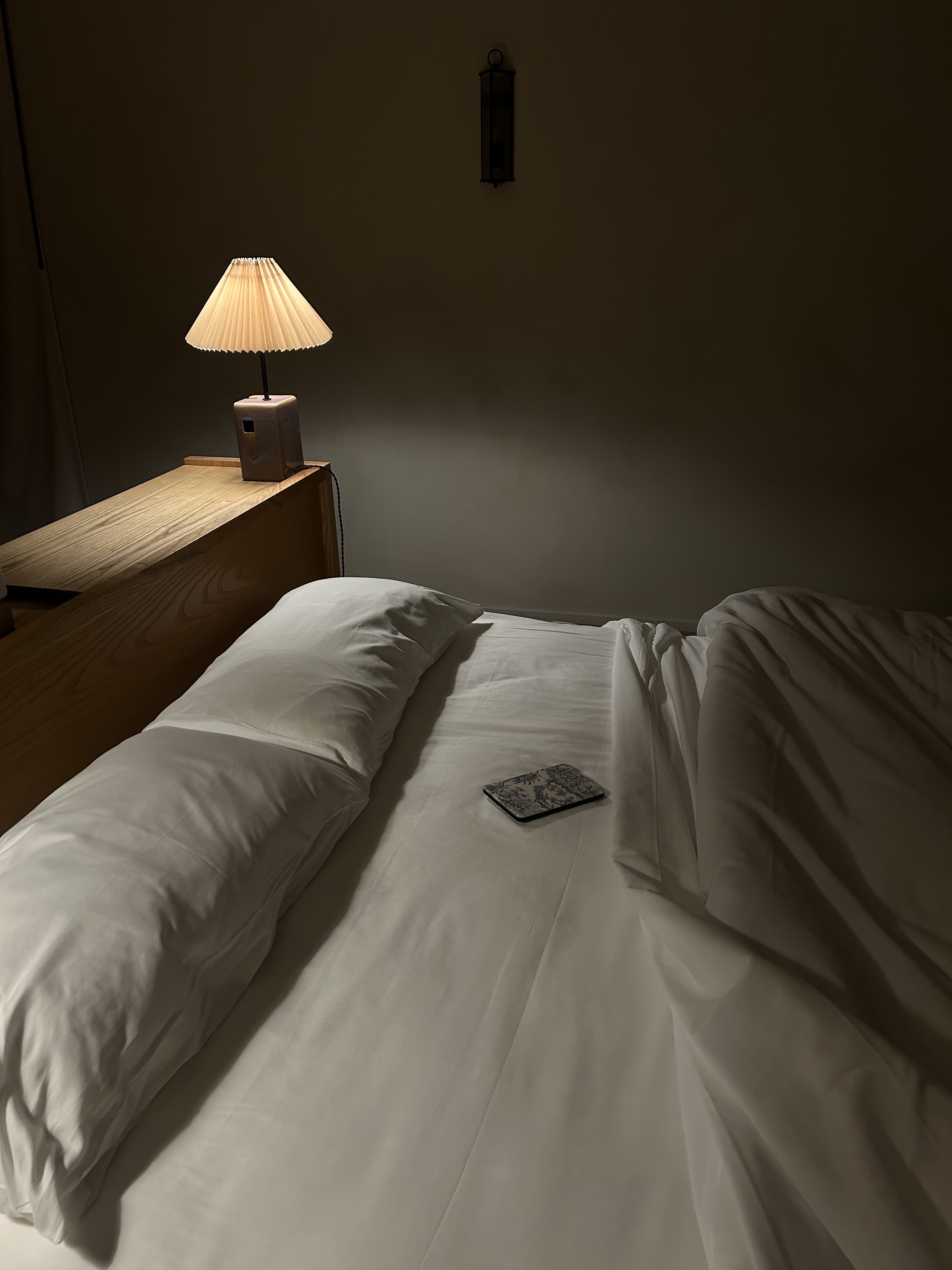 A comfortable, chic bed.
