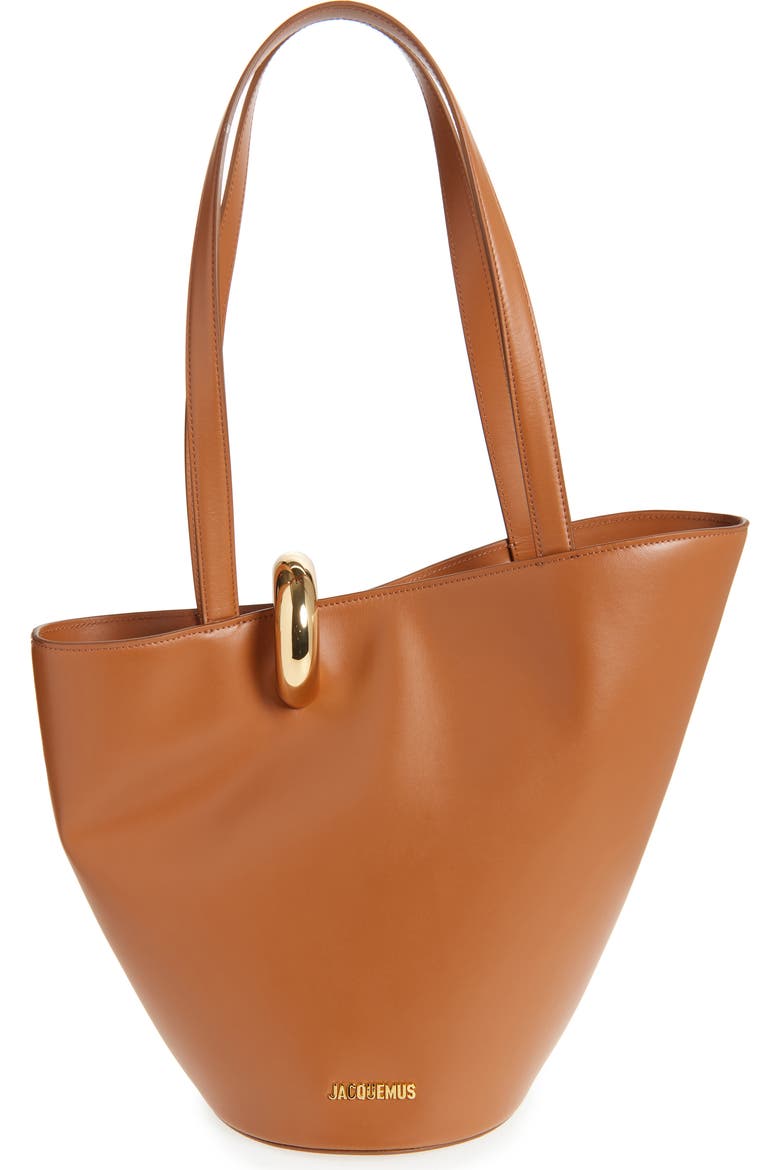 The Medium Bambola Asymmetric Leather Bucket Bag