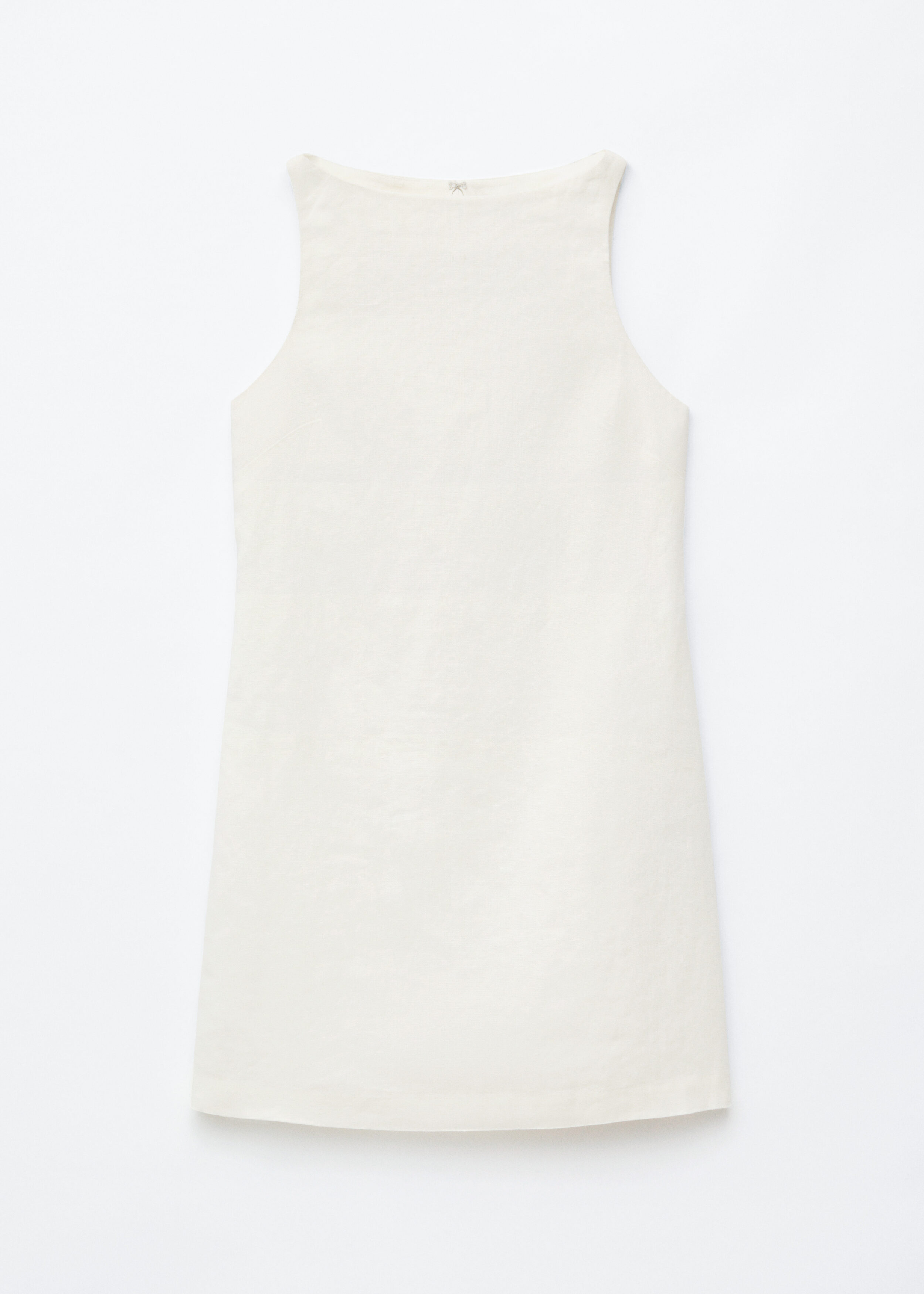 Linen Mini Dress - White