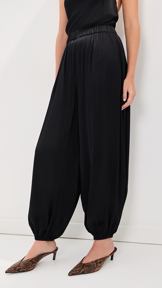 Hunter Satin Balloon Pants - Black