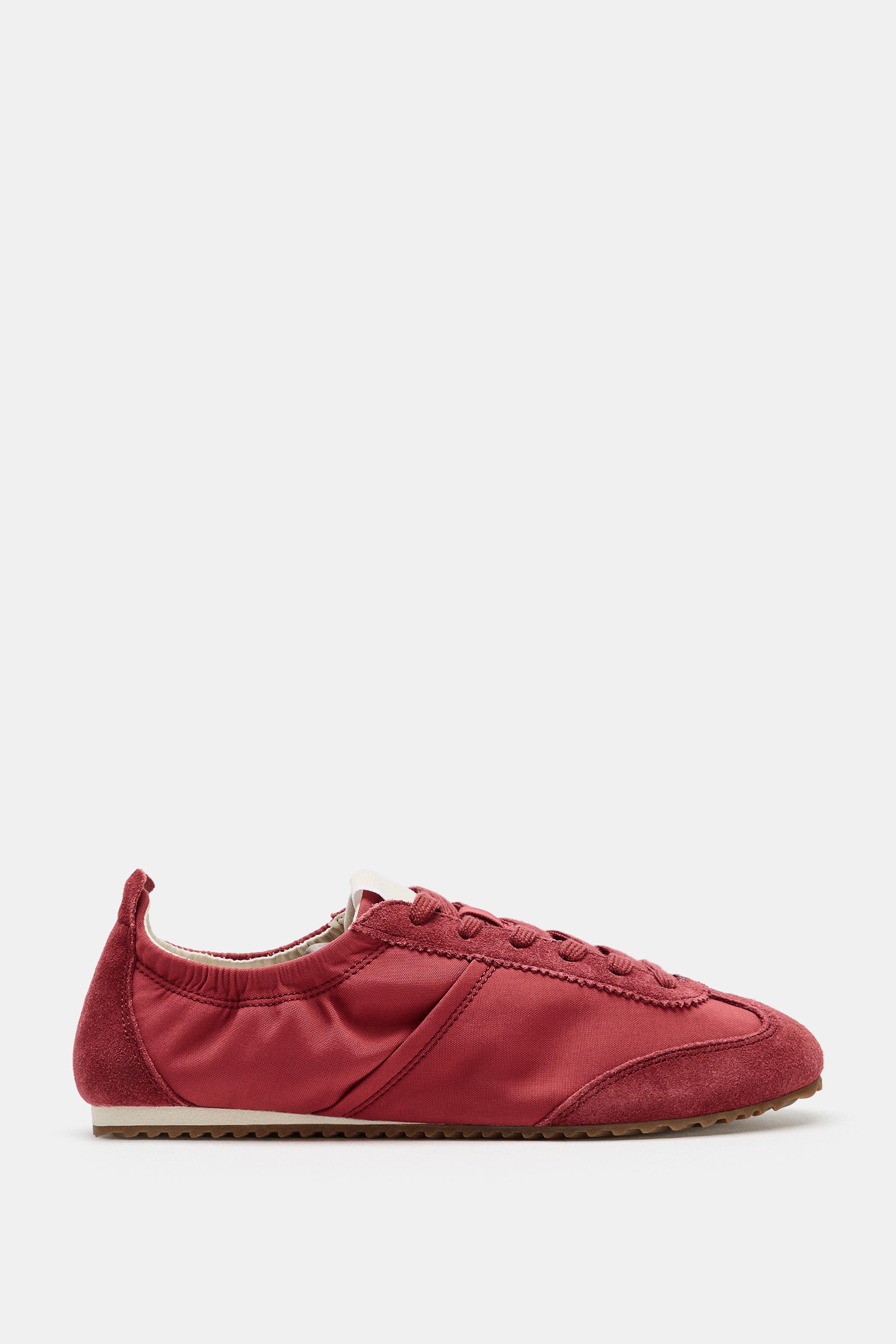 Elastic Heel Sneakers - Burgundy Red - 5