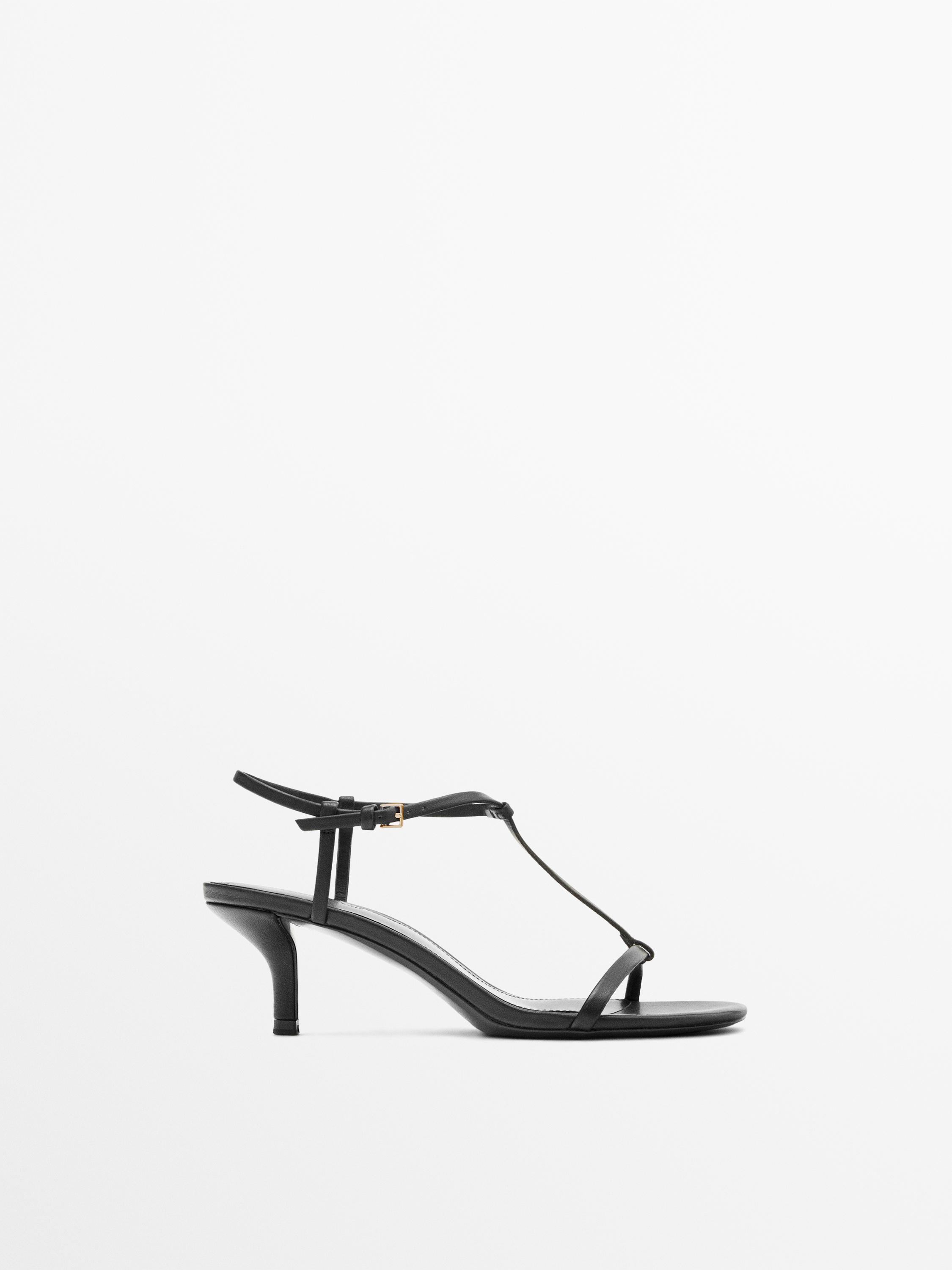 Massimo Dutti, Strappy Mid-Heel Sandals