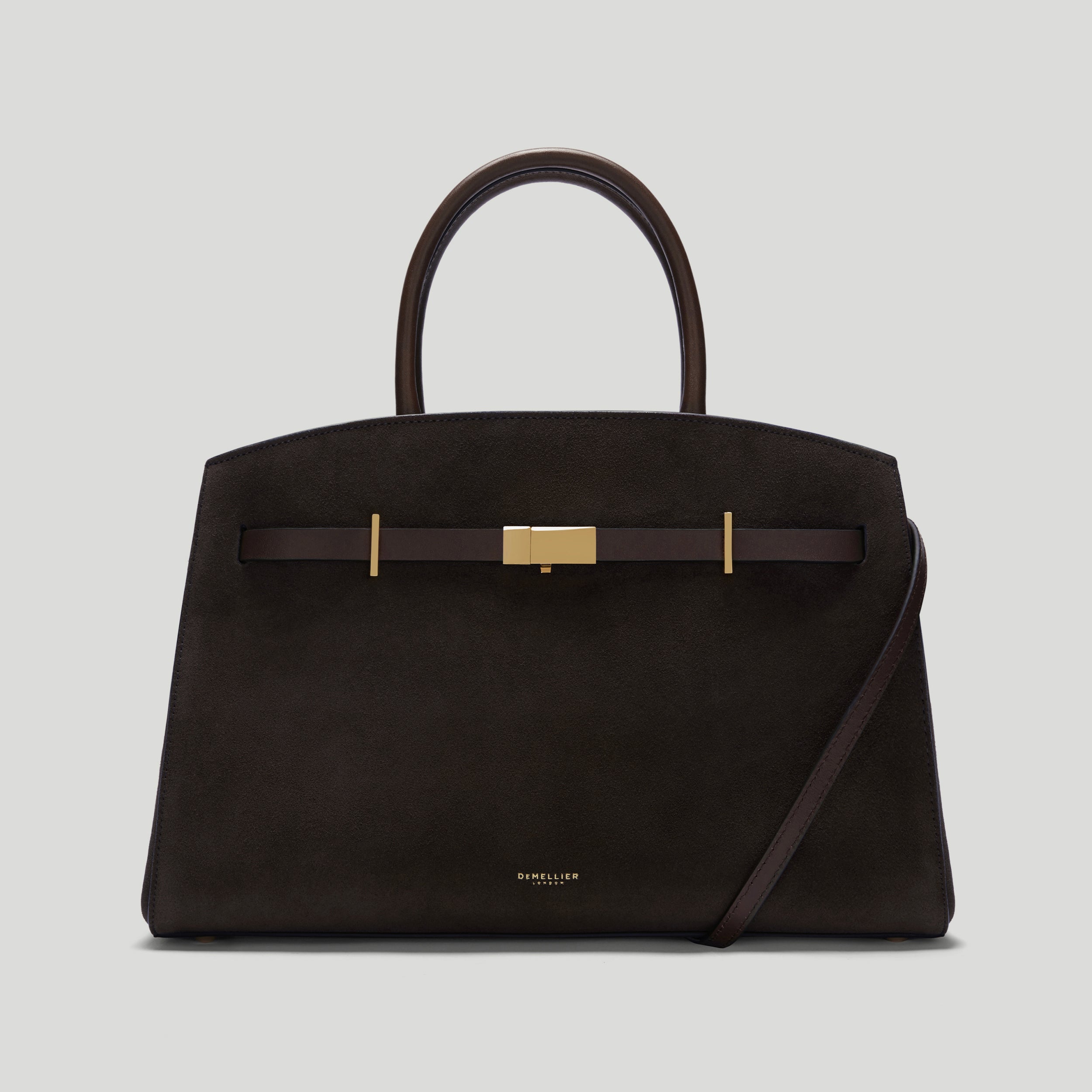 The Midi Hudson | Dark Chocolate Suede | Demellier