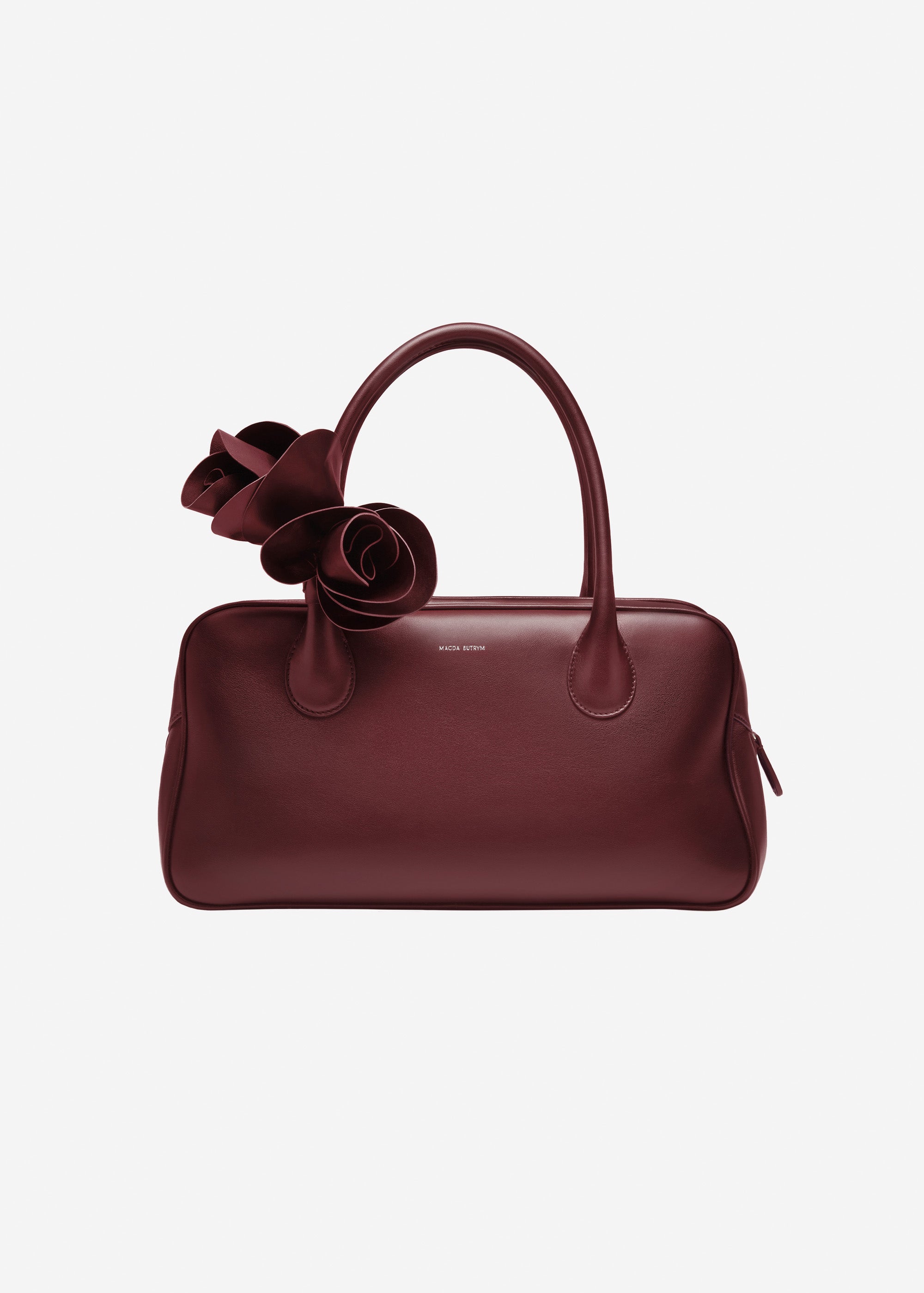 Brigitte Bag in Burgundy Leather and Silver