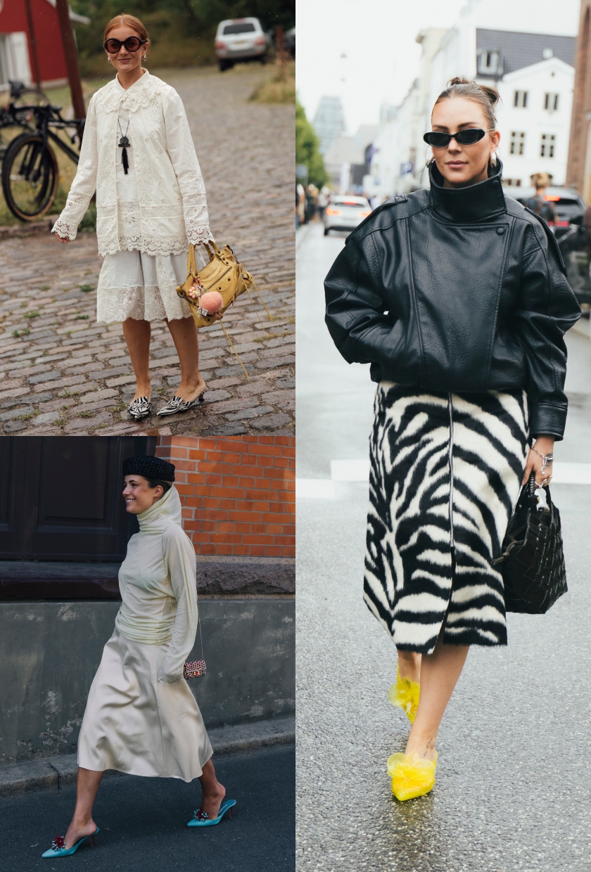 A collage of the pointed heel mule trend spotted at Copenhagen Fashion Week August 2026.