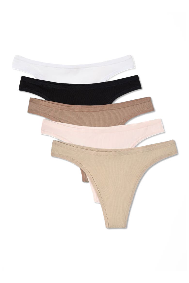 Everyday Classic Fit Thong 5-Pack Made With Organic Cotton