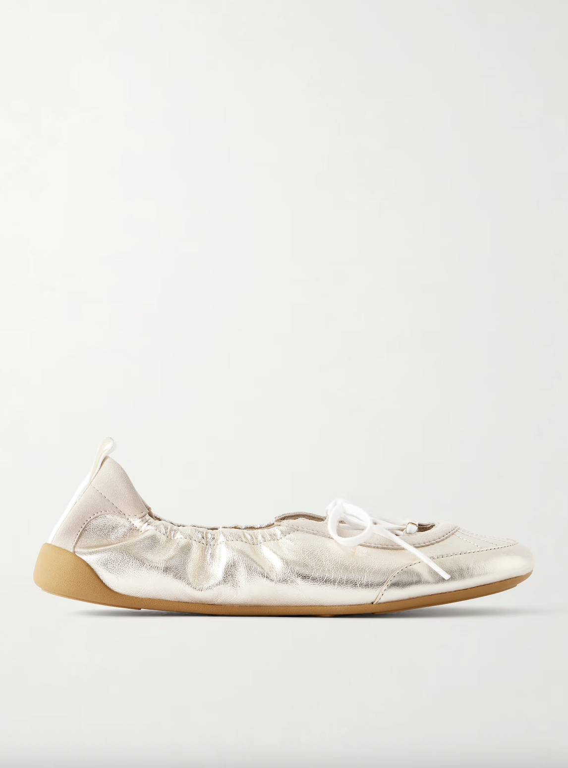 Chlo&eacute; Kick Metallic Leather Sneakers