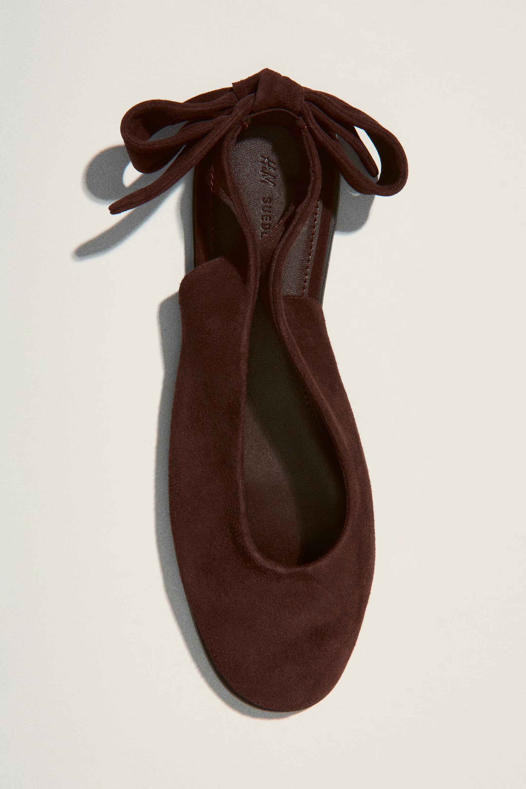 H&M, Suede Slingbacks in Dark Purple