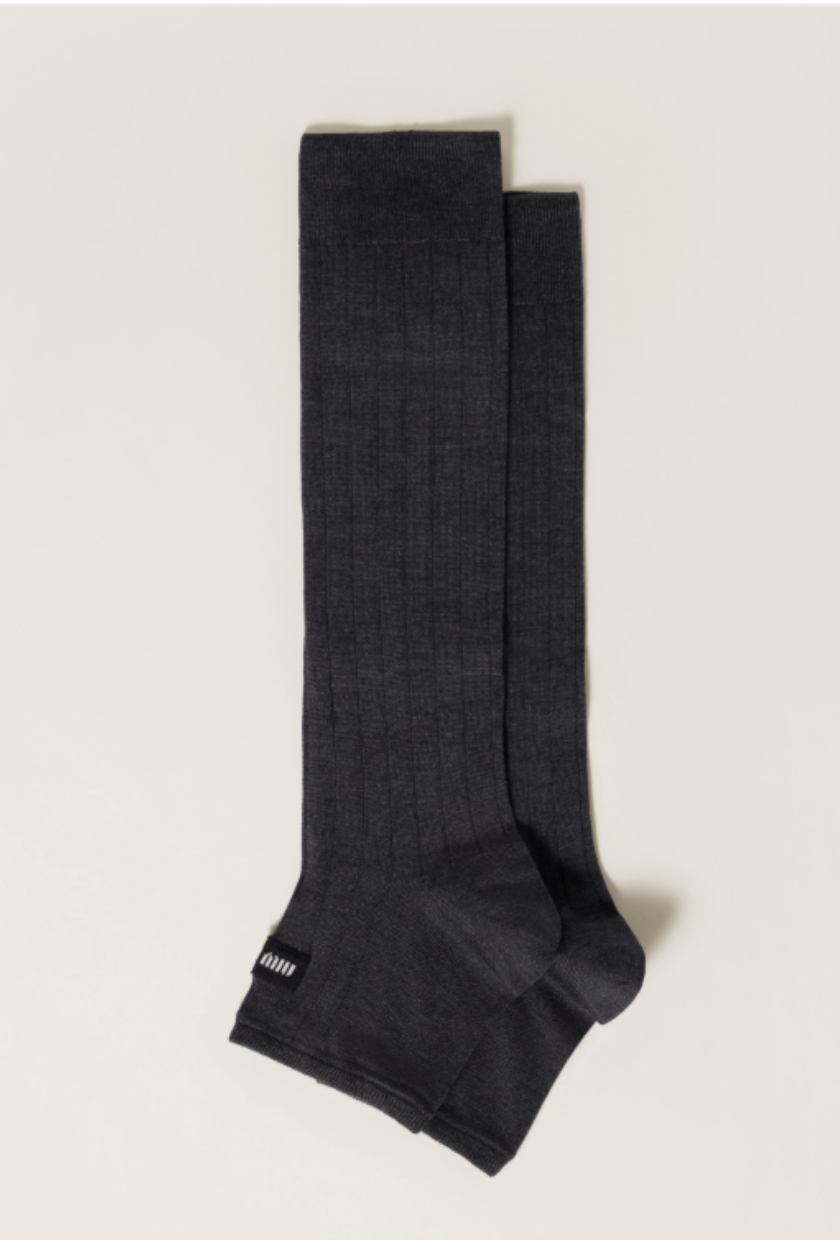 Miu Miu, Silk Knee-High Socks
