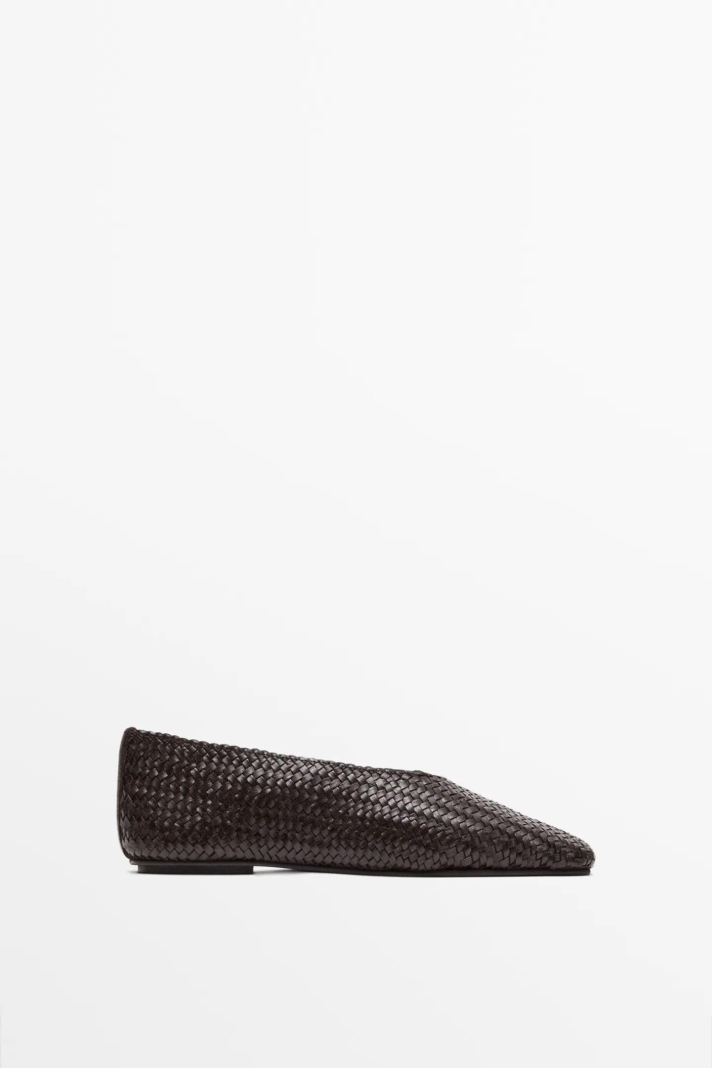 Massimo Dutti, Braided Leather Ballet Flats