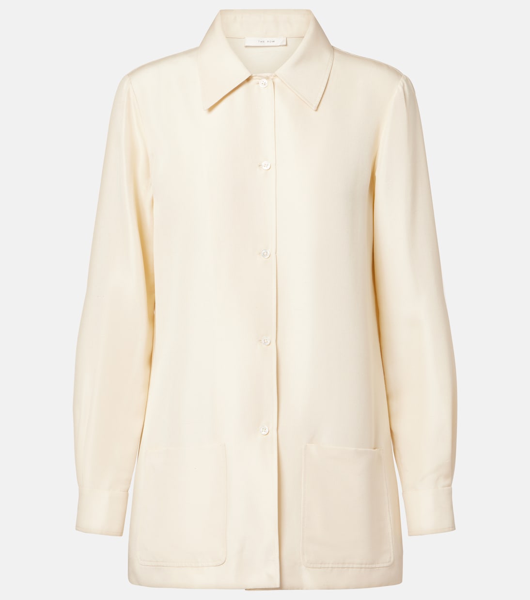 Lucetta Silk Shirt in White - the Row