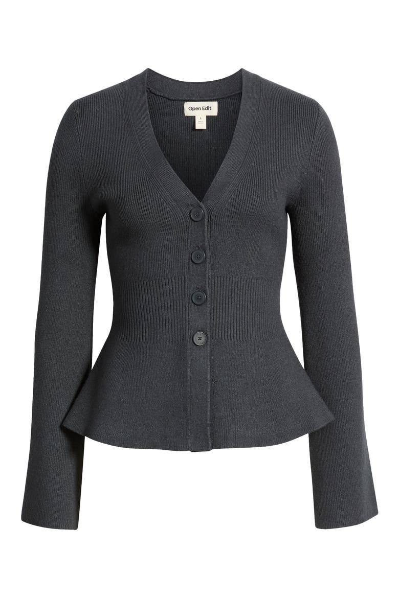 Ribbed Waist Cardigan