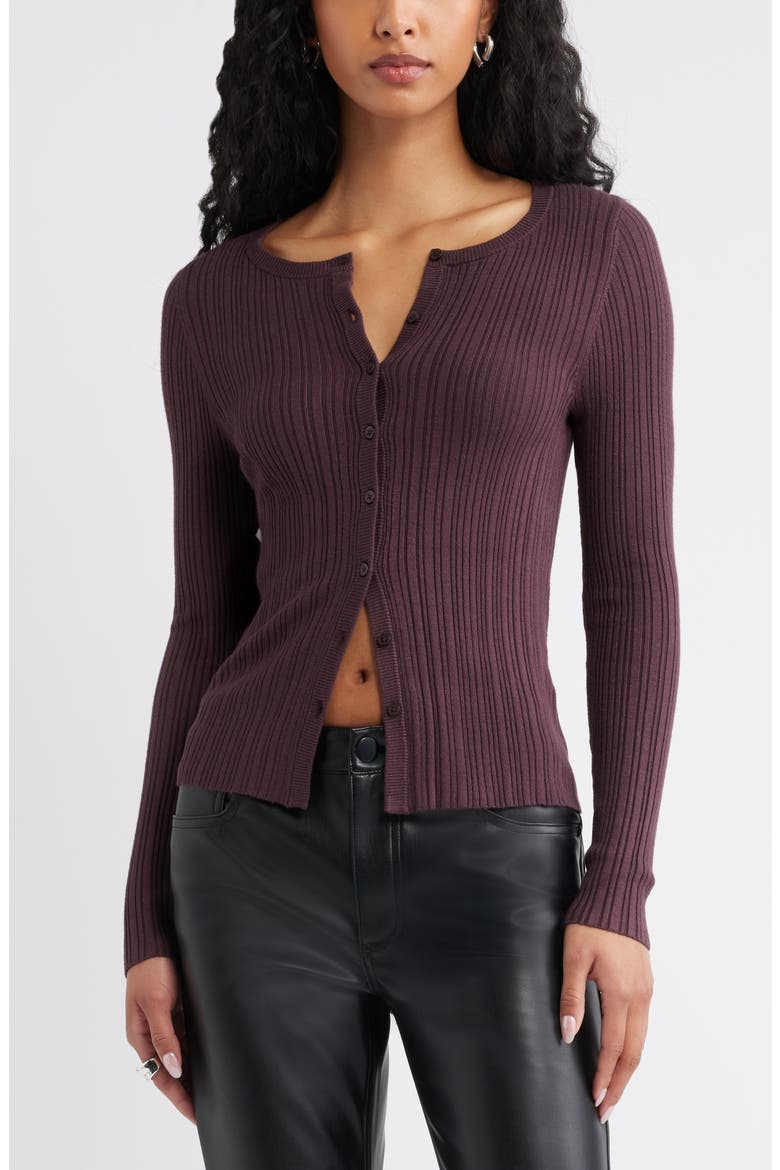 Rib Cardigan